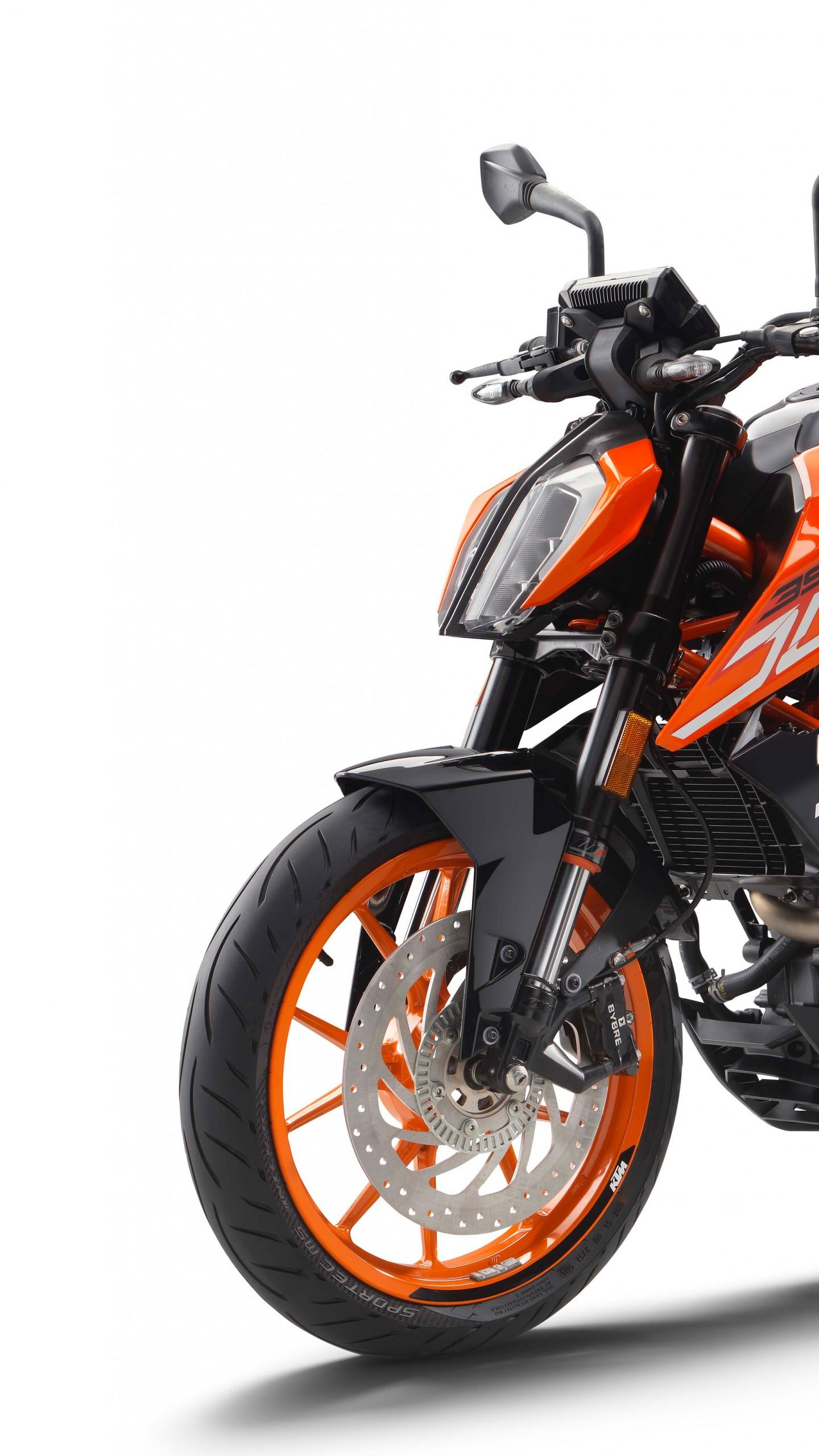 1440x2560 duke 390 wallpaper hd, land vehicle, vehicle, orange, motorcycle, spoke