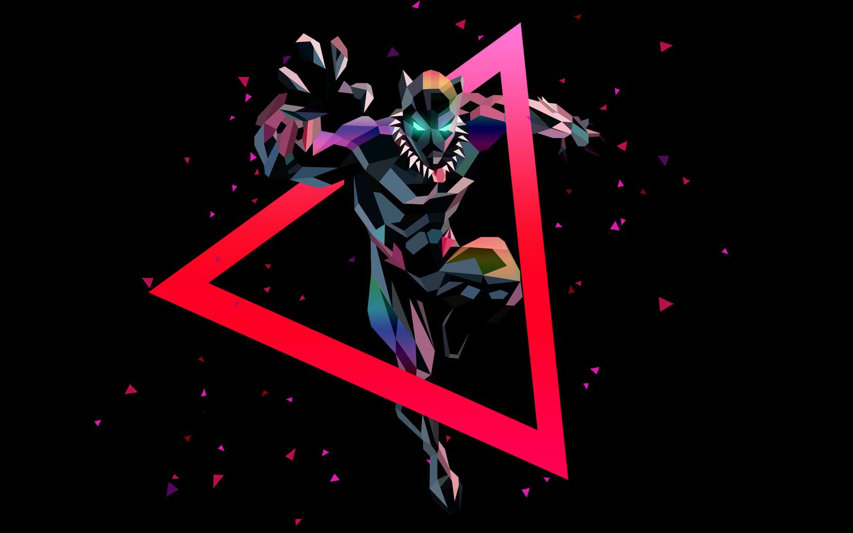 1680x1050 Black Panther Low Poly Art 1680x1050 Resolution HD 4k Wallpaper, Image, Background, Photo and Picture