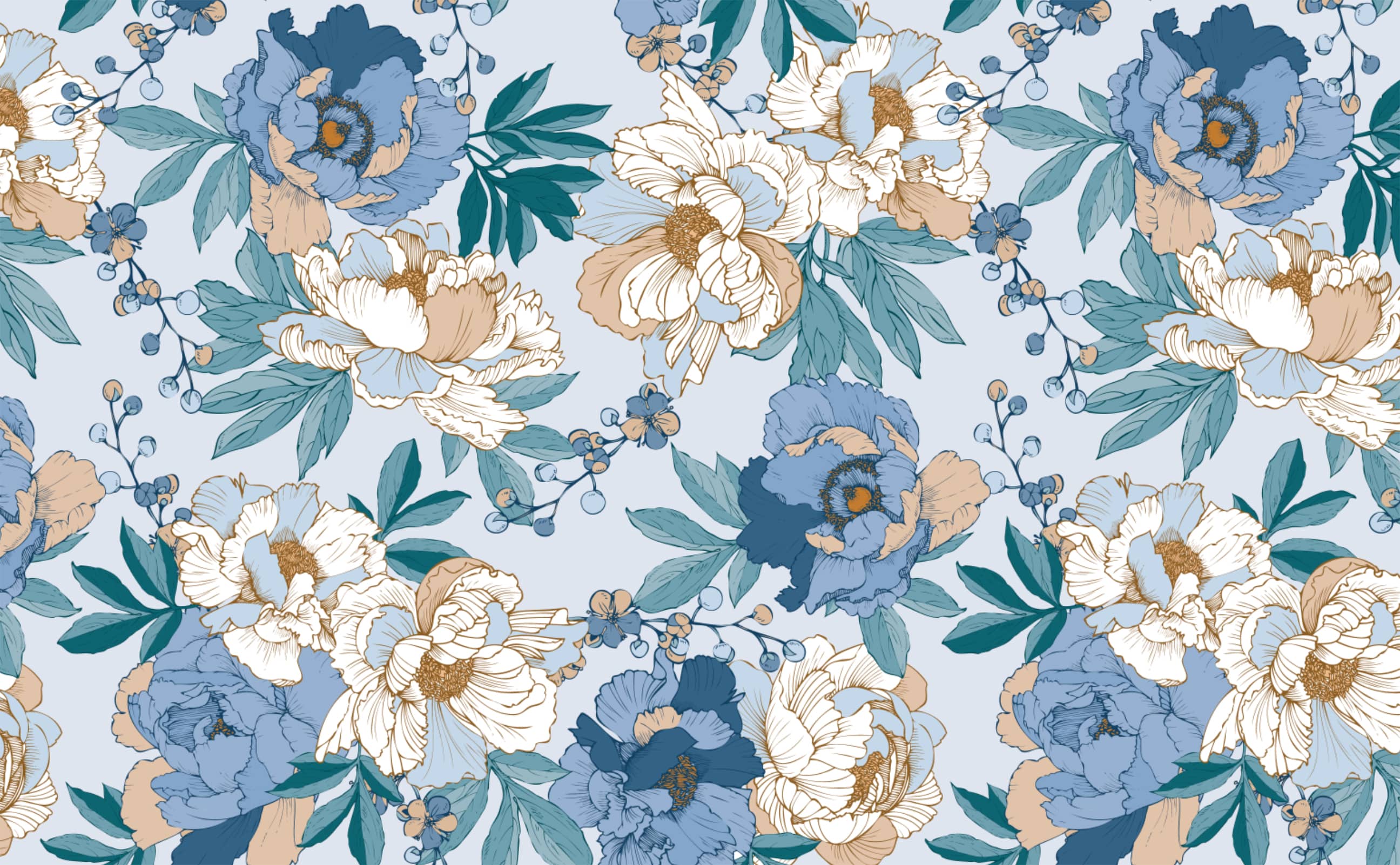 2592x1602 Exude Feelings of Tranquility with Blue Wallpaper Collection