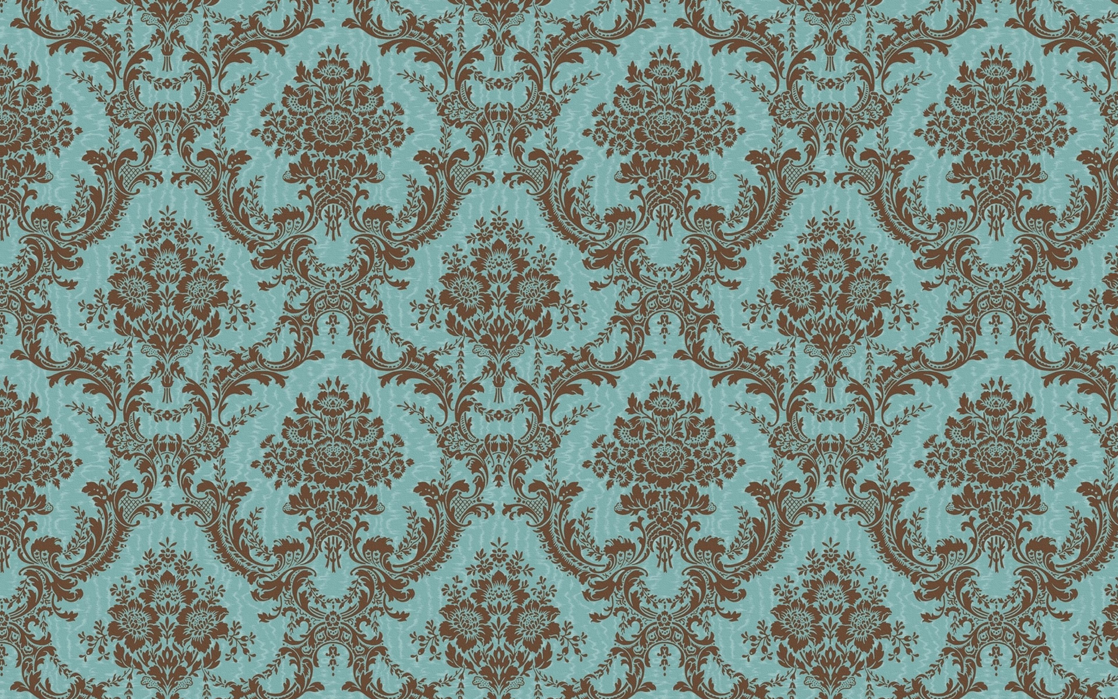 3840x2400 Download wallpaper brown floral pattern, 4k, blue vintage background, floral patterns, vintage background, blue retro background, floral vintage pattern, blue floral background for desktop with resolution 3840x2400. High Quality HD picture wallpaper