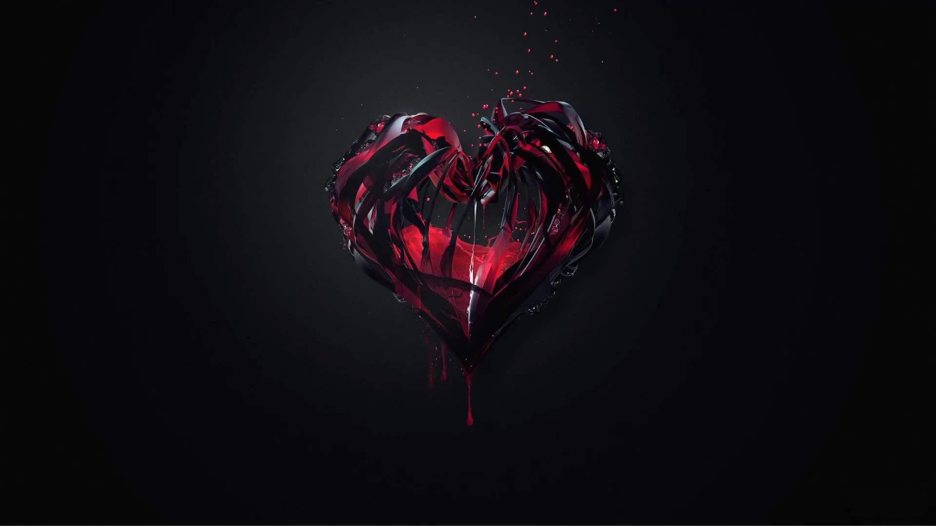 1920x1080 Bloody Black Hearth Animated Desktop Wallpaper: Free HD 4K Live Wallpaper For Windows & MacOS