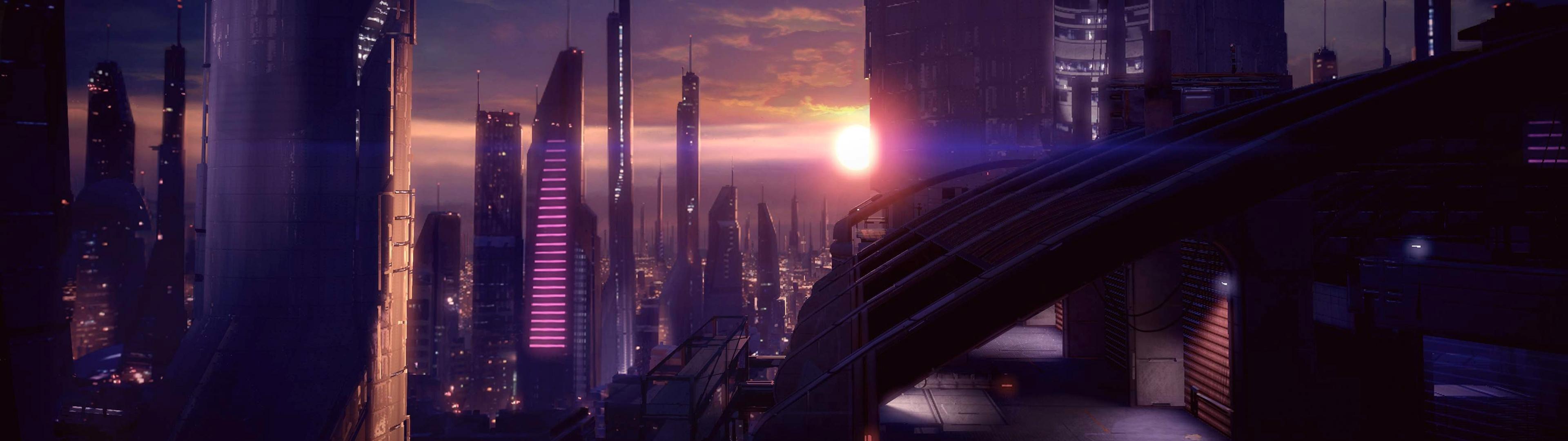 3840x1080 City Wallpaper