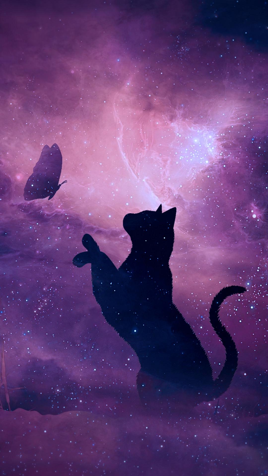 1080x1920 Wallpaper Black Cat