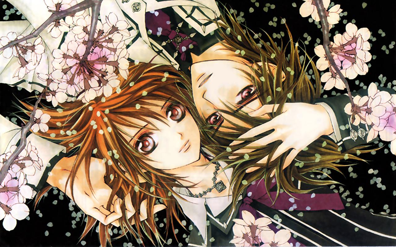 1280x800 Photos Vampire Knight Young man Anime Glance