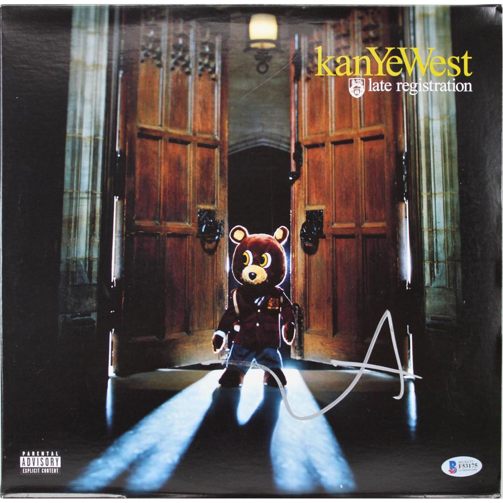 1000x1000 Kanye West Signed Late Registration Vinyl Record Album Cover (Beckett COA)