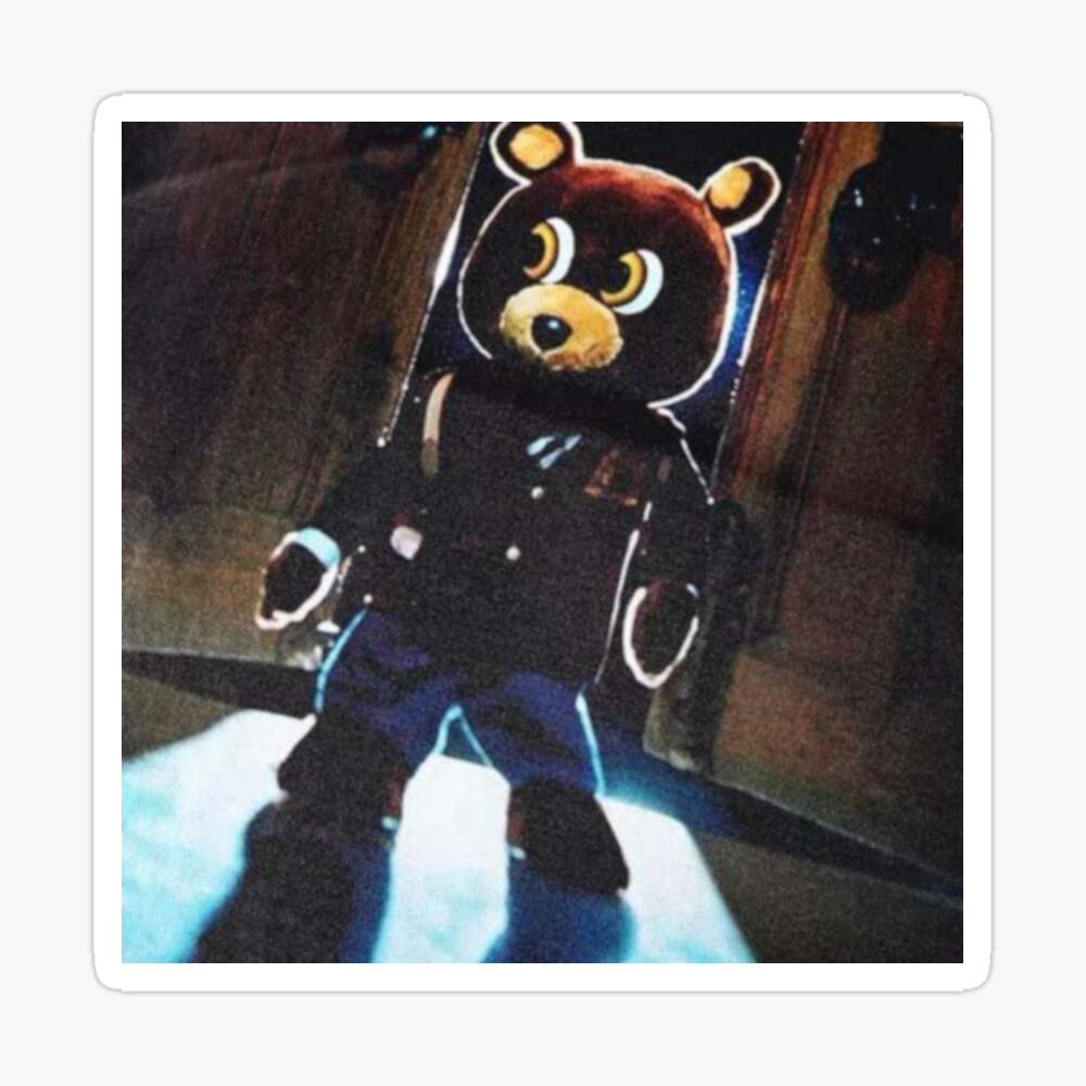 1000x1000 Kanye west late registration bear Sticker