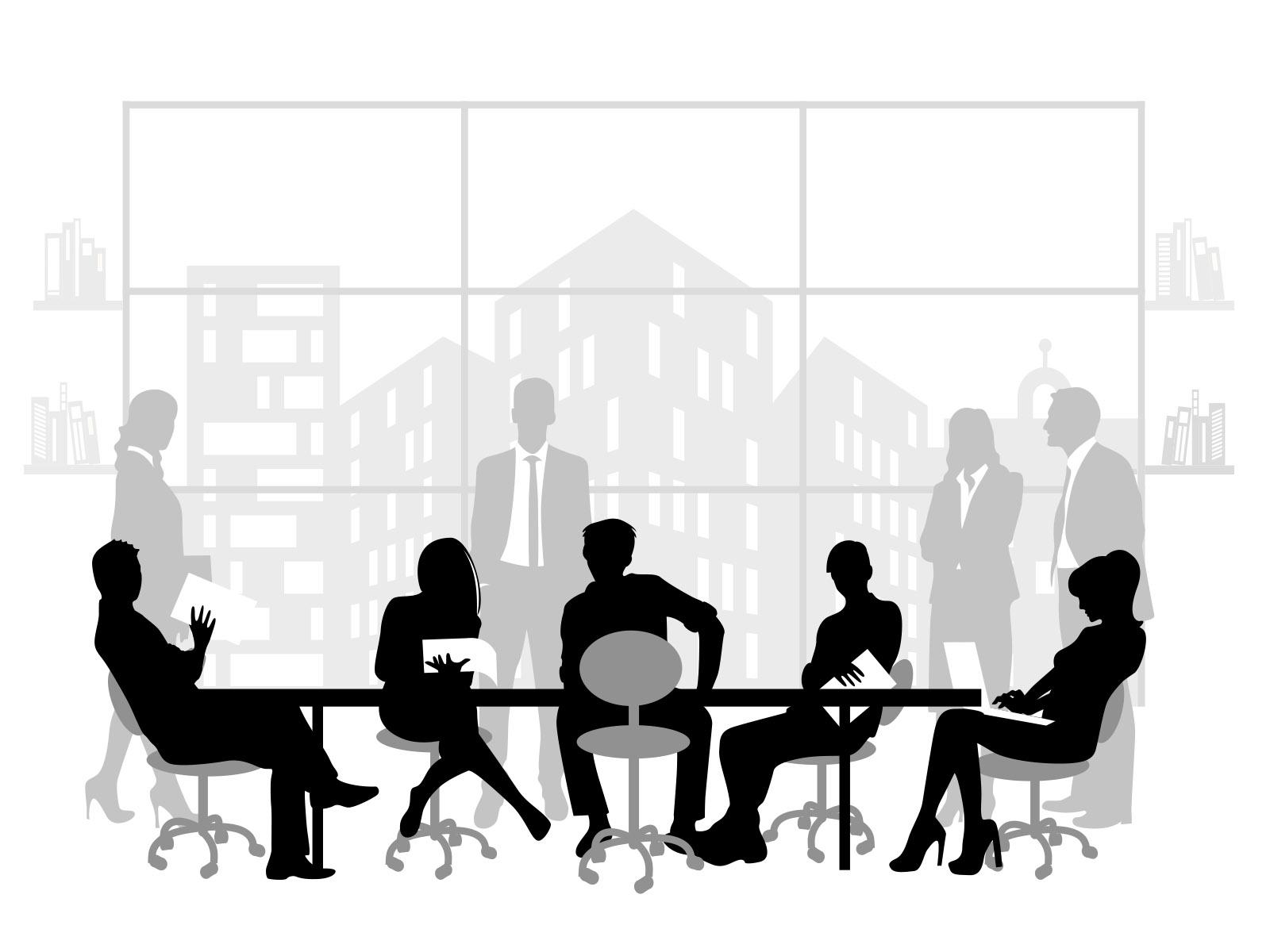 1600x1200 Business Meeting at Office Powerpoint Templates, Blue, Business & Finance, White PPT Background and Templates