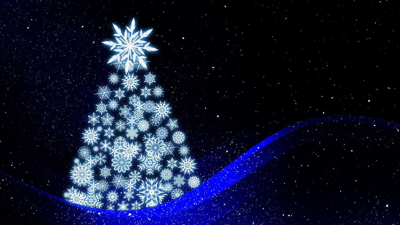 1366x768 Christmas Tree Lights Illustrations 1366x768 Resolution HD