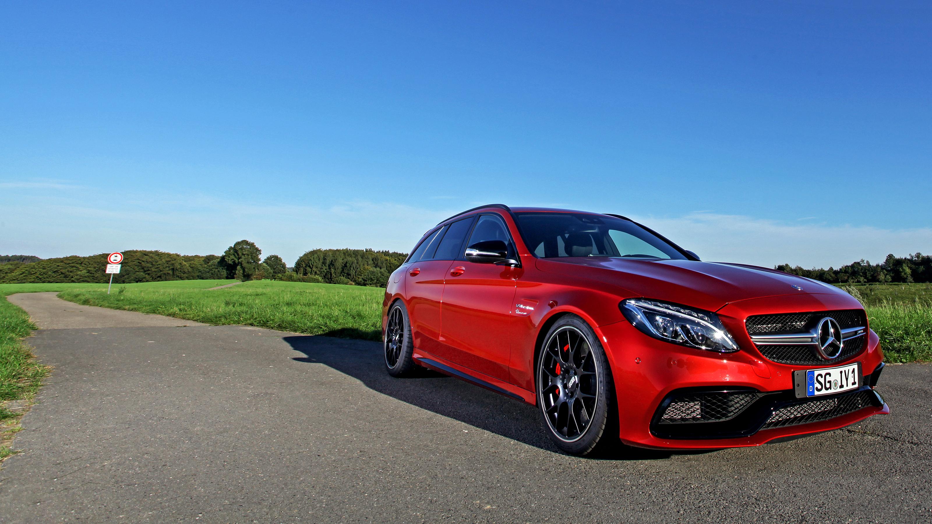 3200x1800 Picture Mercedes Benz Wimmer AMG C Class S205 Red Sky 3200x1800
