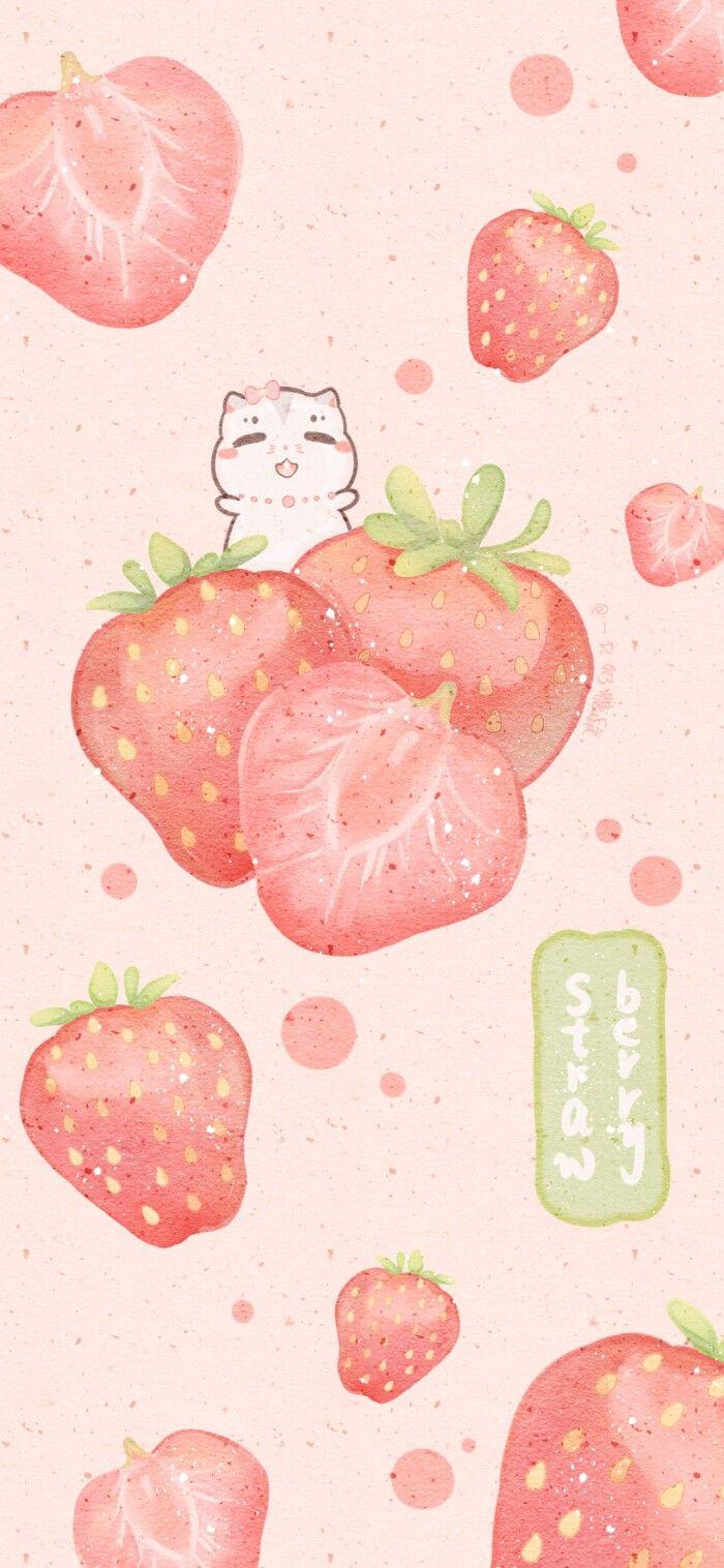 700x1516 Strawberry Anime Wallpaper