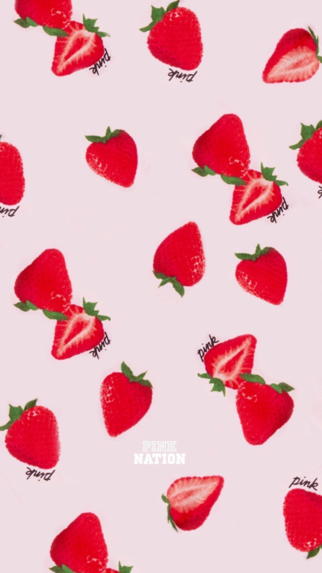 1080x1920 Cute Aesthetic Strawberry Wallpaper