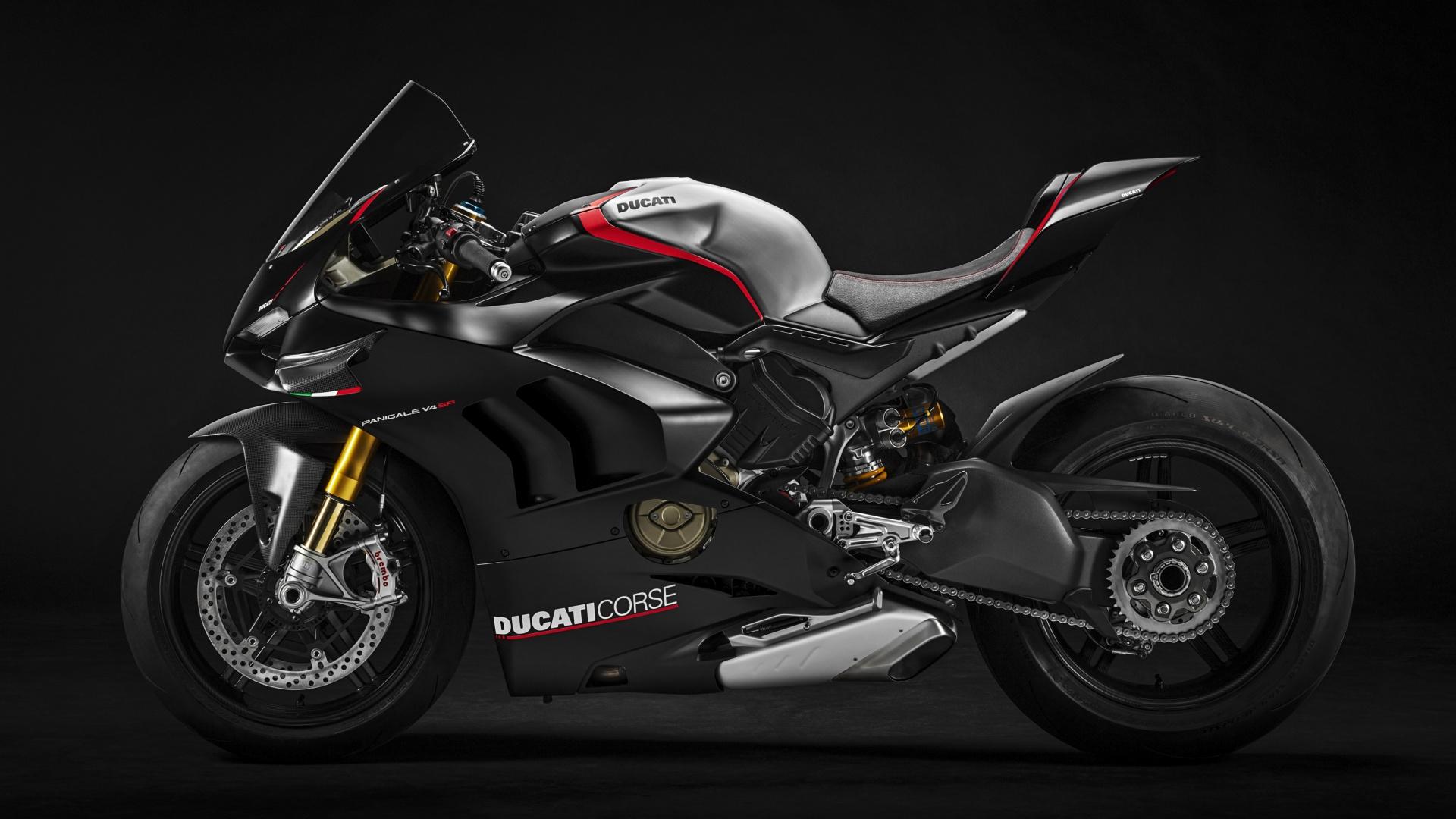 1920x1080 Ducati Panigale V4 SP Wallpaper 4K, Dark Background, Black Dark