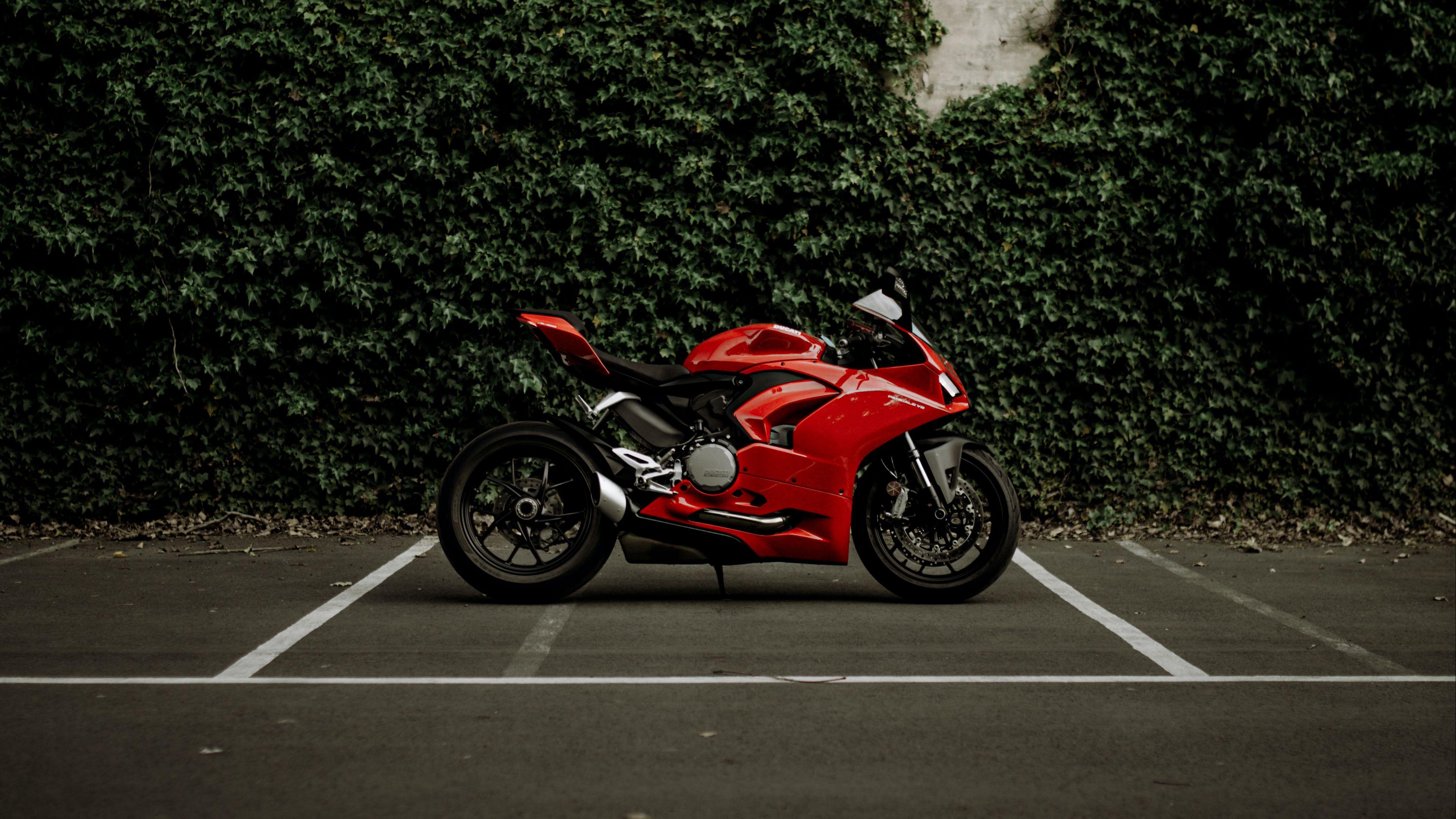3840x2160 Download wallpaper 3840x2160 ducati panigale v ducati, motorcycle, bike, red 4k uhd 16:9 HD background