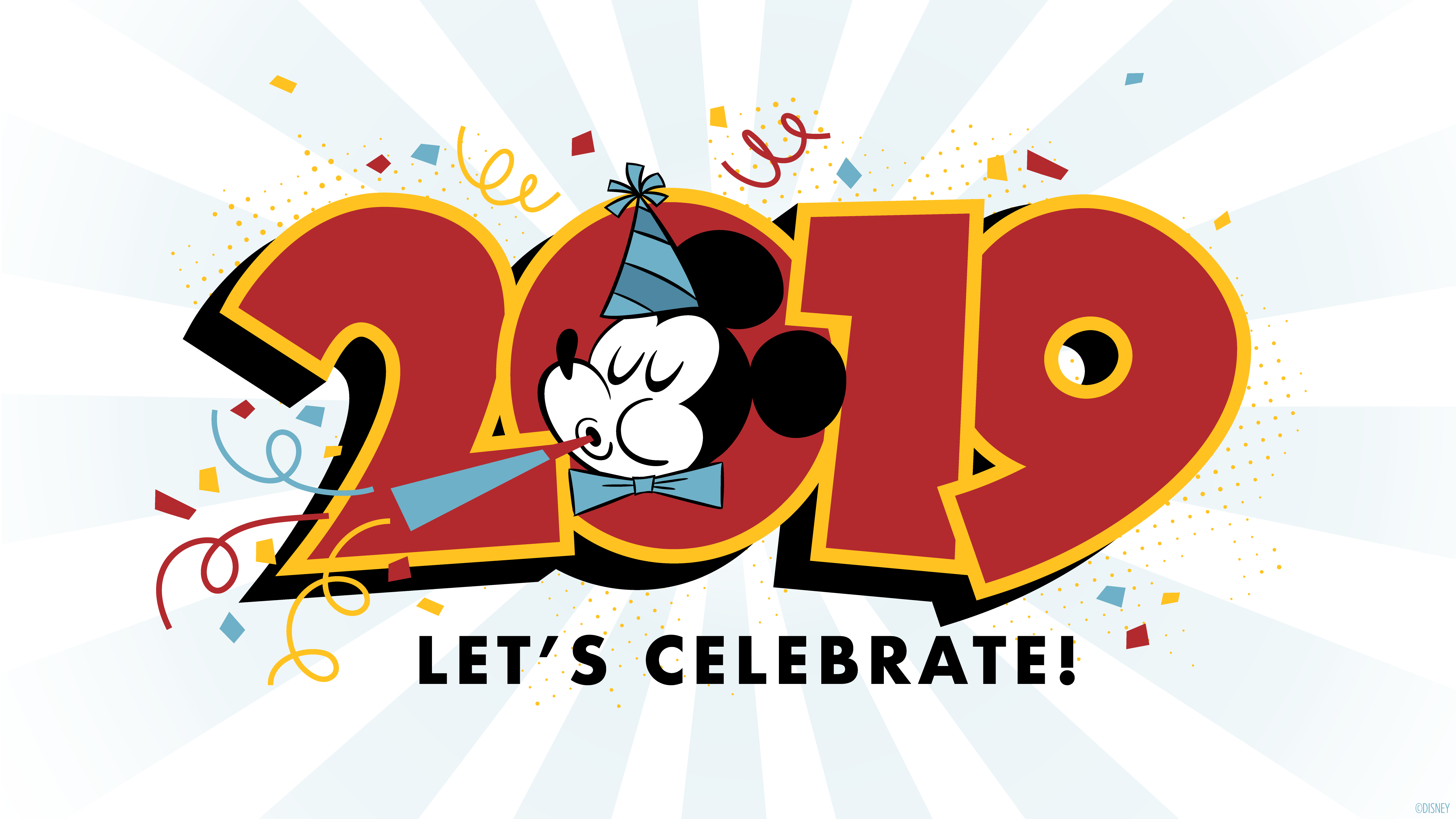 5120x2880 Happy New Year Mickey Mouse Wallpaper