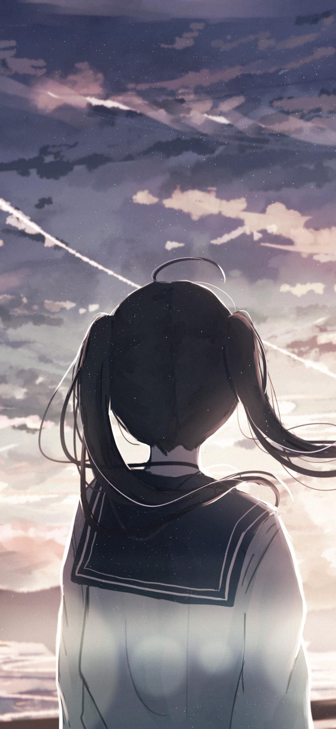 1125x2436 School Anime Girl 4k iPhone XS, iPhone iPhone X HD 4k Wallpaper, Image, Background, Photo and Picture
