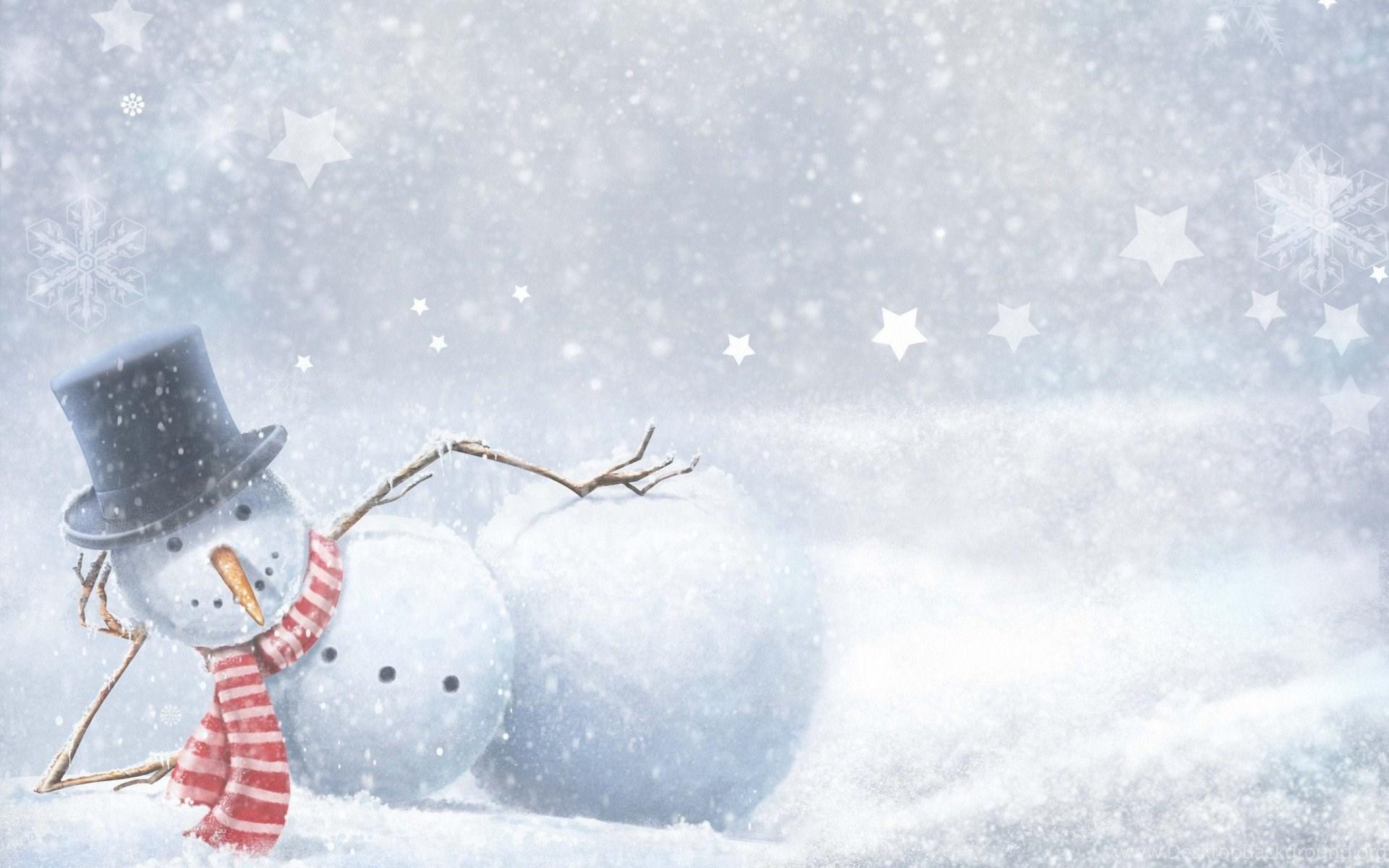 1920x1200 Winter Storm Snowman Top HD Wallpaper Free Nature Desktop Background