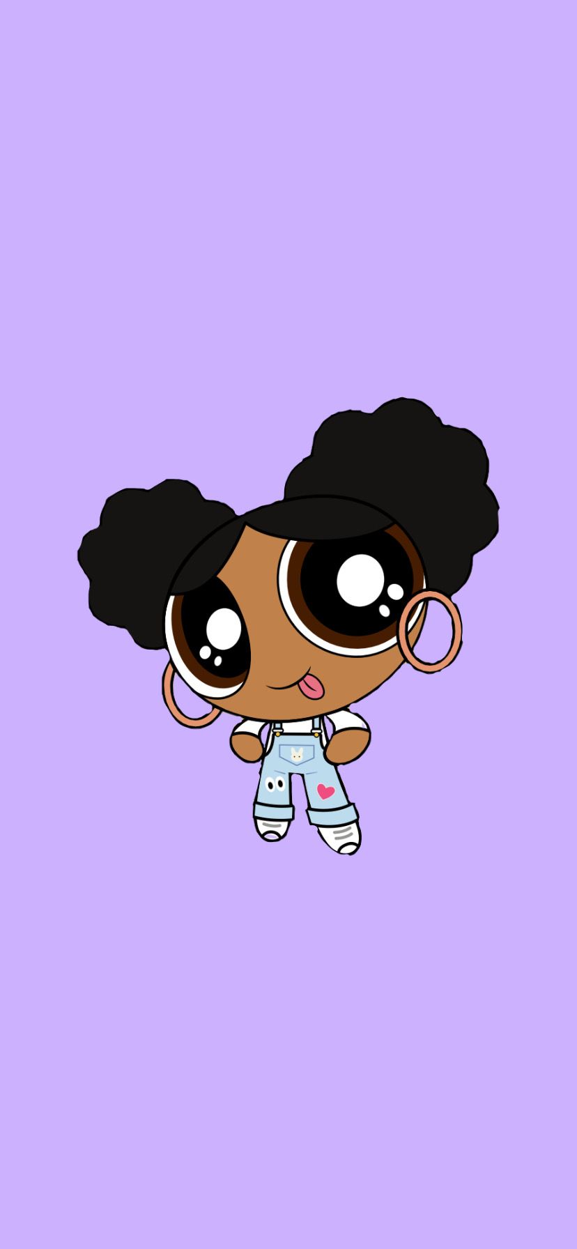 828x1792 Pretty Black Girl Cartoon Wallpaper