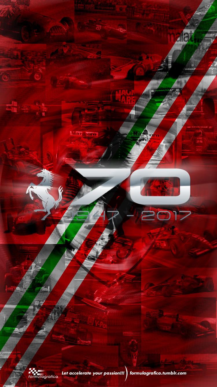 750x1334 FormulaGrafica Wallpaper Ferrari 70 anniversary