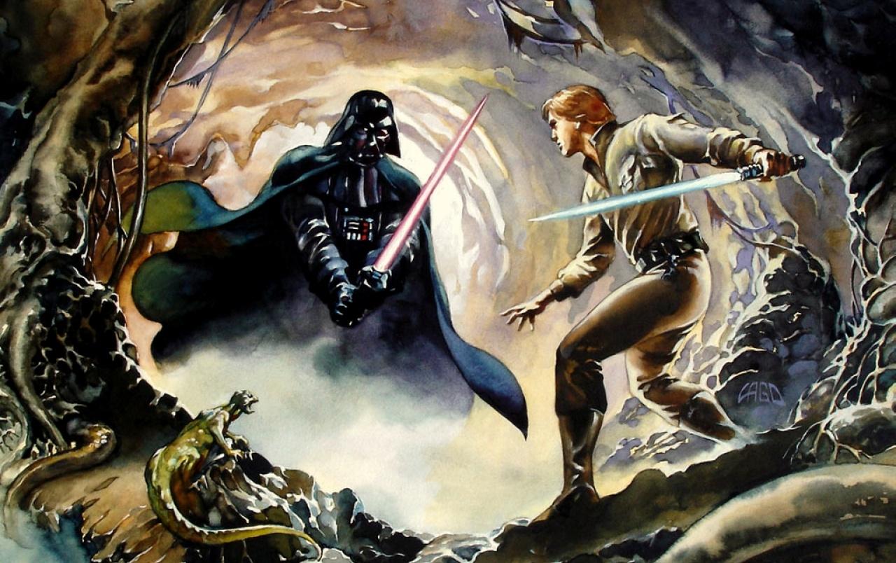 1280x804 Luke Skywalker Vs Darth Vader Wallpaper In You Star Wars