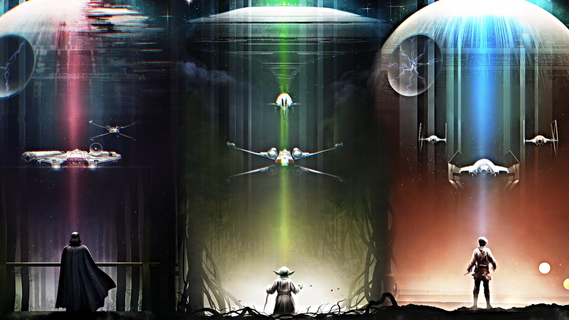 1920x1080 Star Wars Animated Wallpaper Vader, Yoda, Luke Skywalker