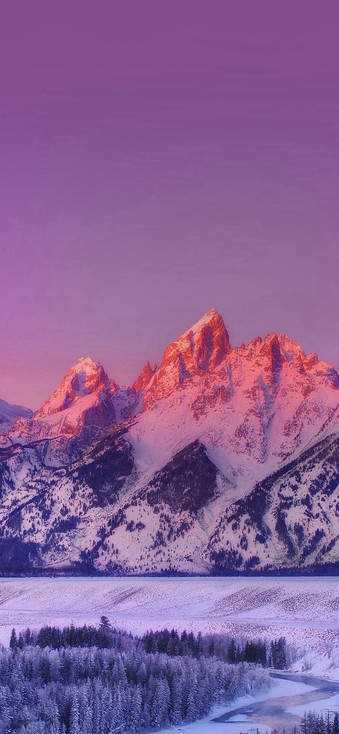 1125x2436 Mountain Sunset iPhone Wallpaper