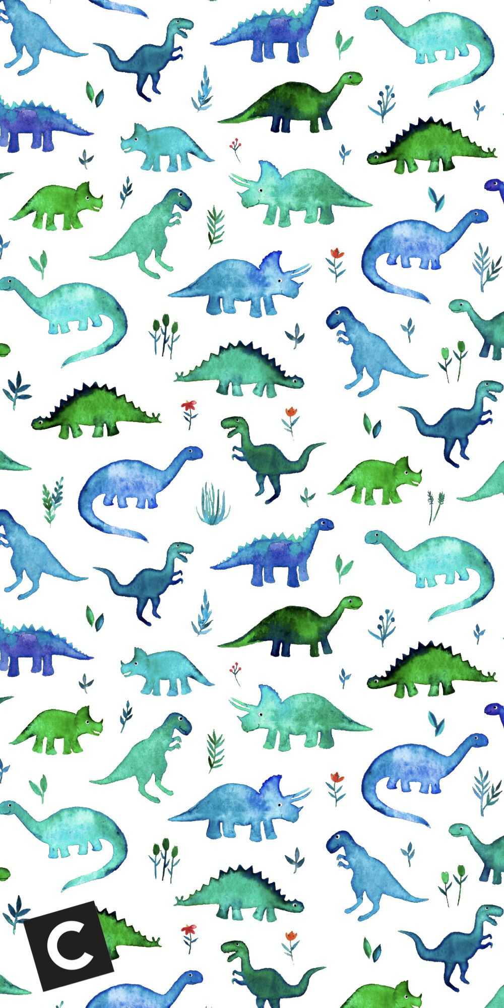 1000x2000 Phone Cute Dinosaur Wallpaper