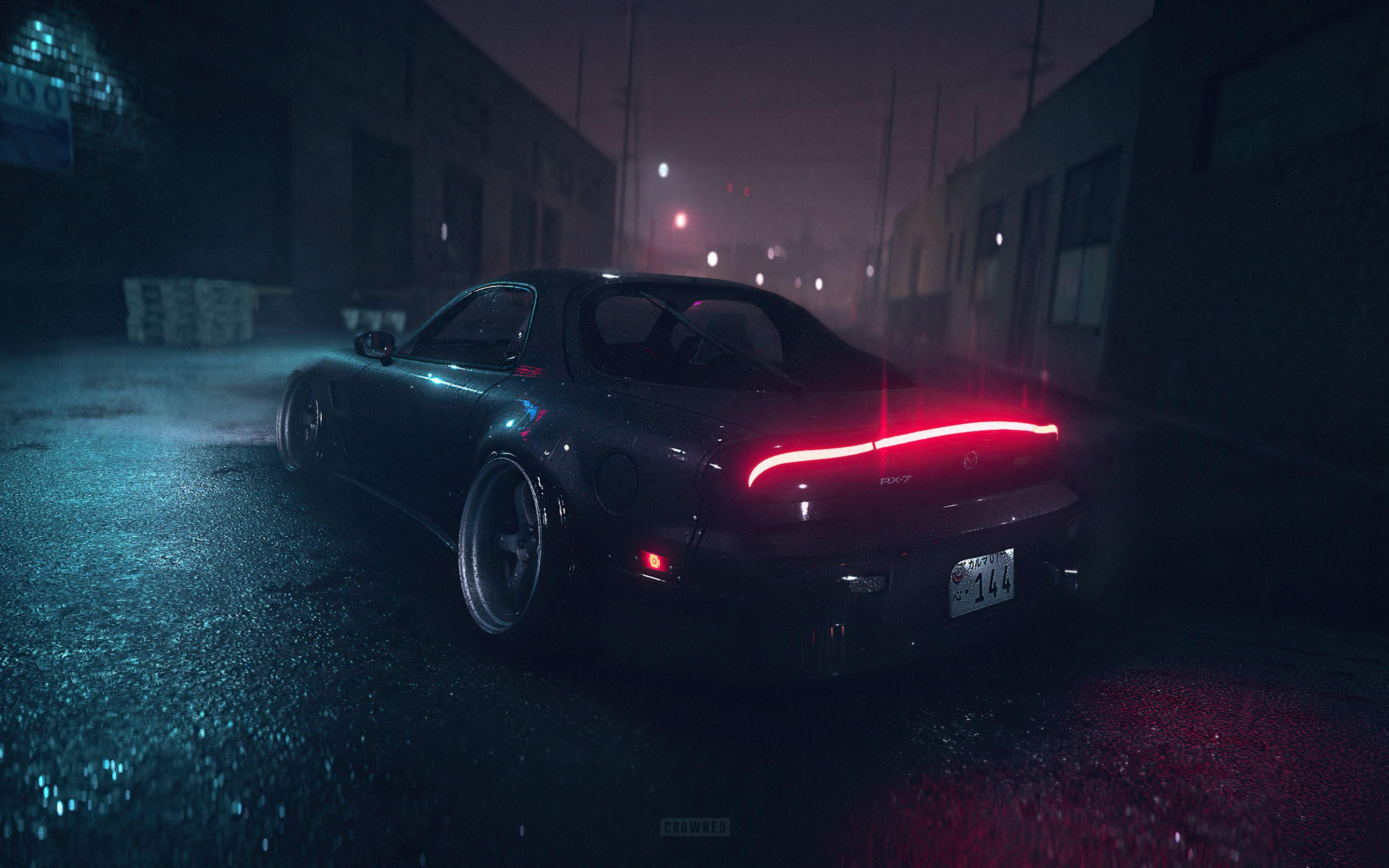 2880x1800 mazda rx7 need for speed rain 4k MacBook Air Wallpaper Download