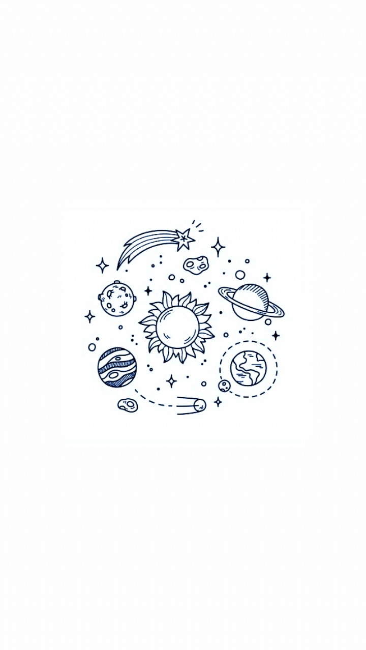 720x1278 Minimalist Cute Drawings Wallpaper