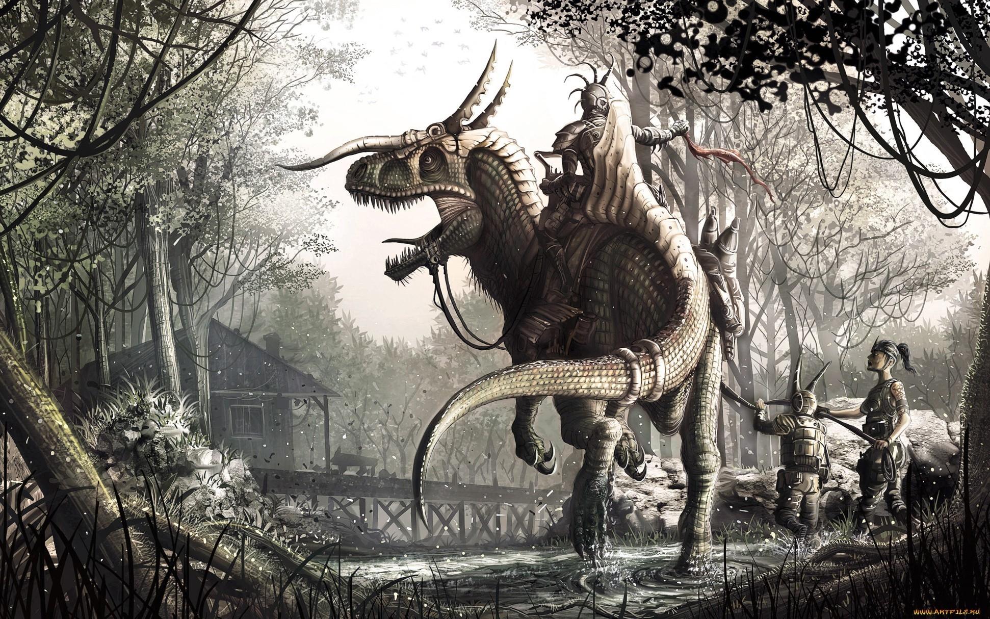 1942x1214 dinosaurs fantasy art artwork 1942x1214 wallpaper High Quality Wallpaper, High Definition Wallpaper