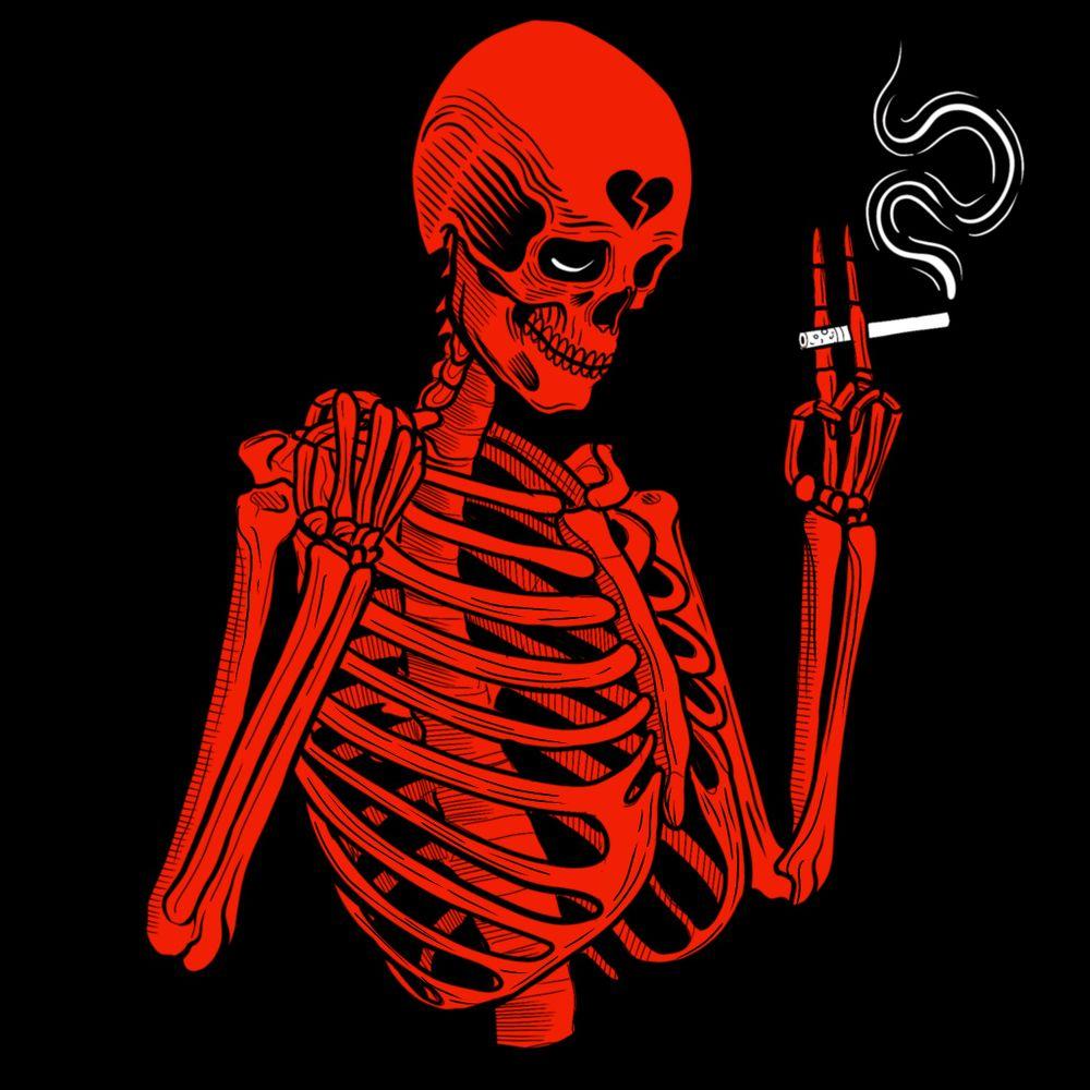 1000x1000 Free download RED SKELETON Art Print by danielevicentini X Small Red [1000x1000] for your Desktop, Mobile & Tablet. Explore Red Skeletons Wallpaper. Red Wallpaper, Background Red, Wallpaper Red