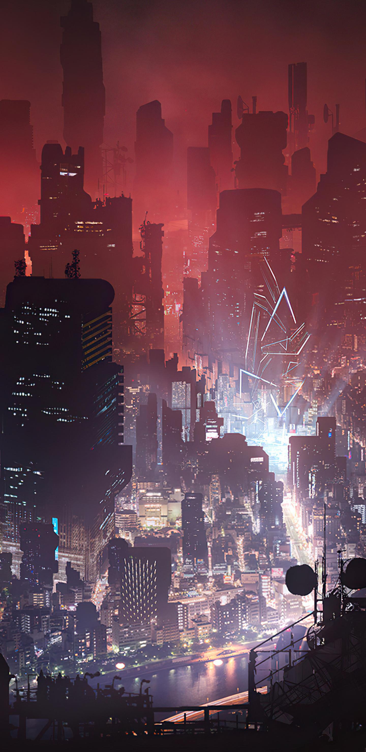 1440x2960 Cyberpunk City Night View 4k Samsung Galaxy Note S S SQHD HD 4k Wallpaper, Image, Background, Photo and Picture