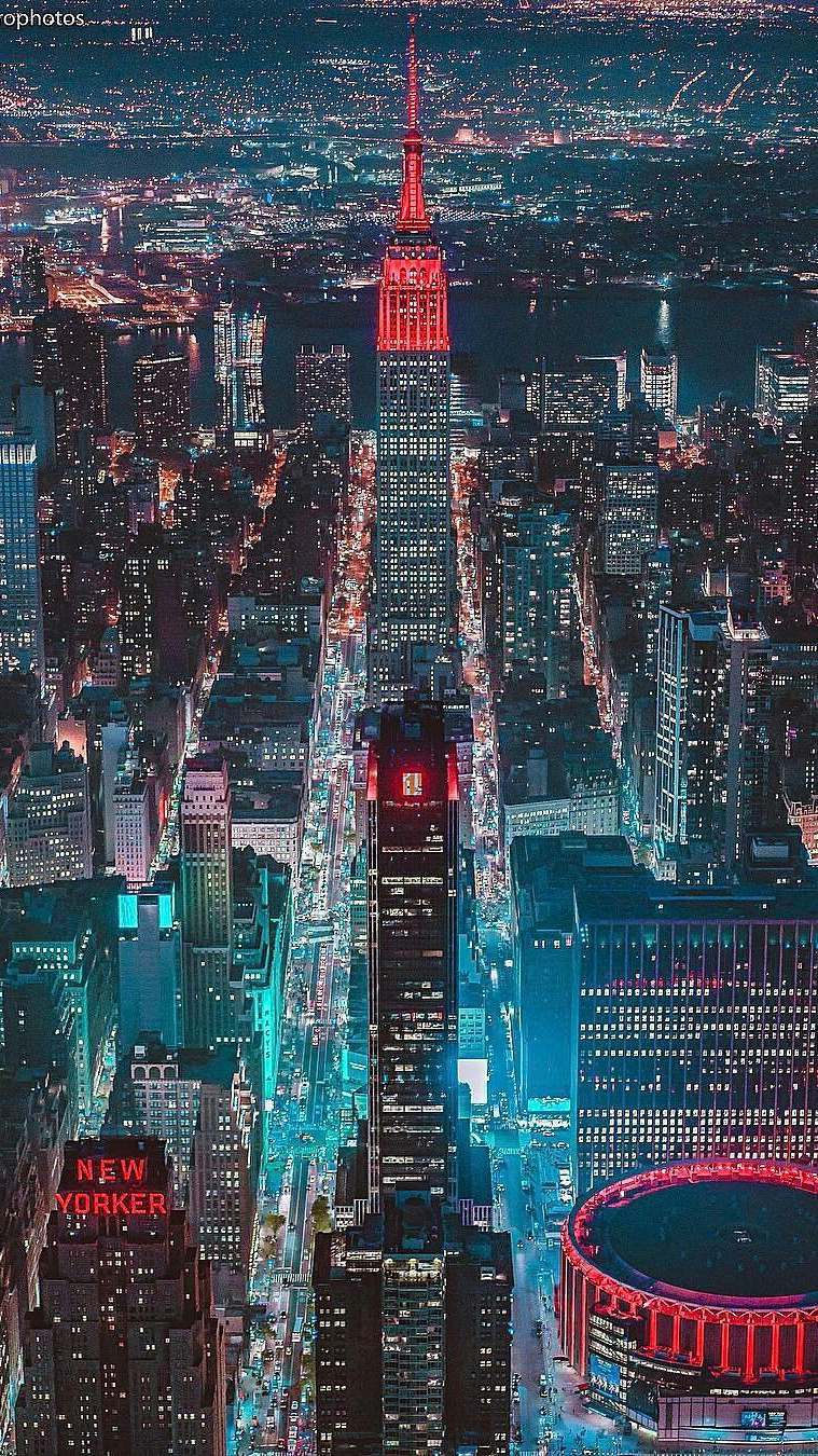 759x1350 New York City Night Glow IPhone Wallpaper Wallpaper : iPhone Wallpaper