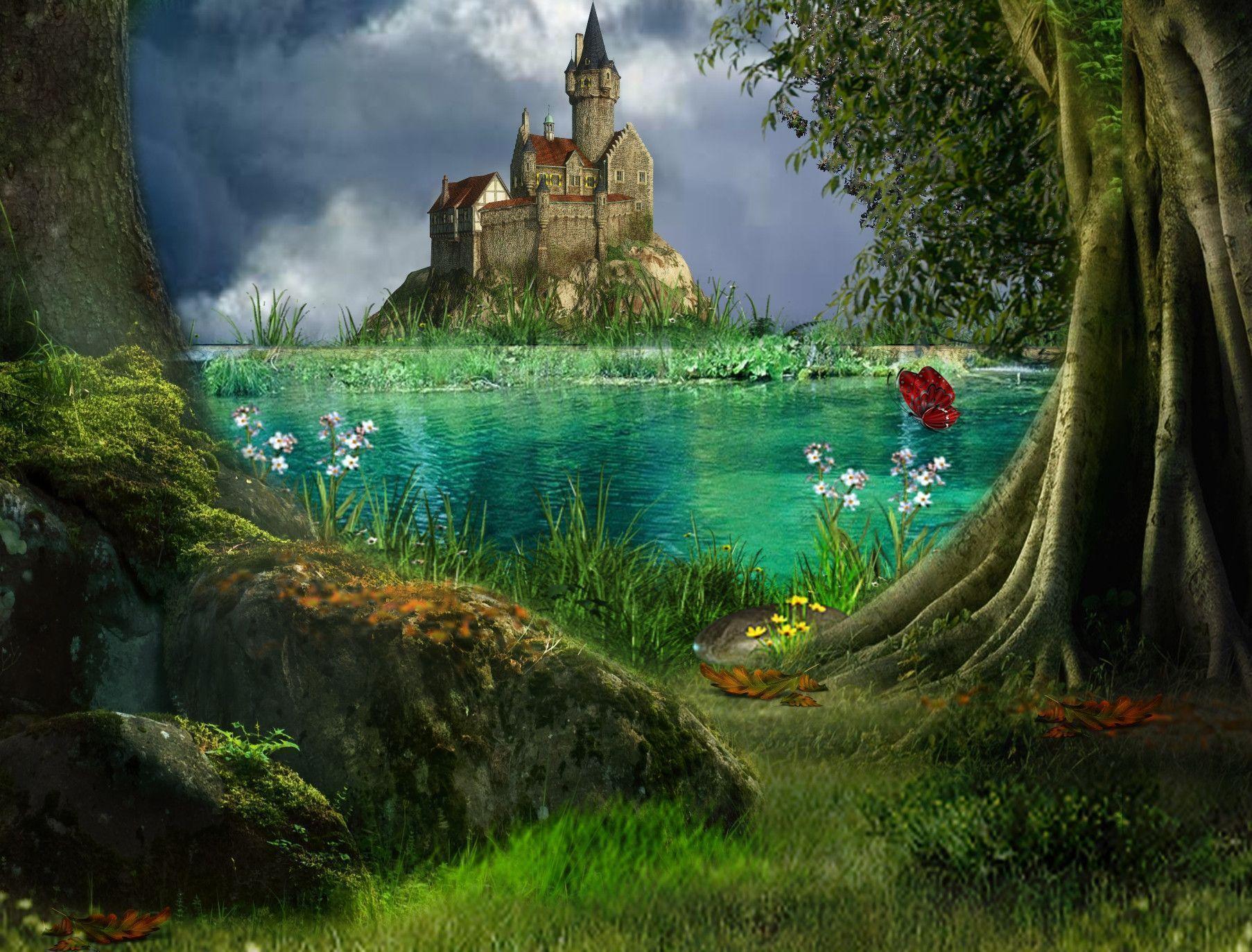 1806x1373 Enchanted Castle Wallpaper