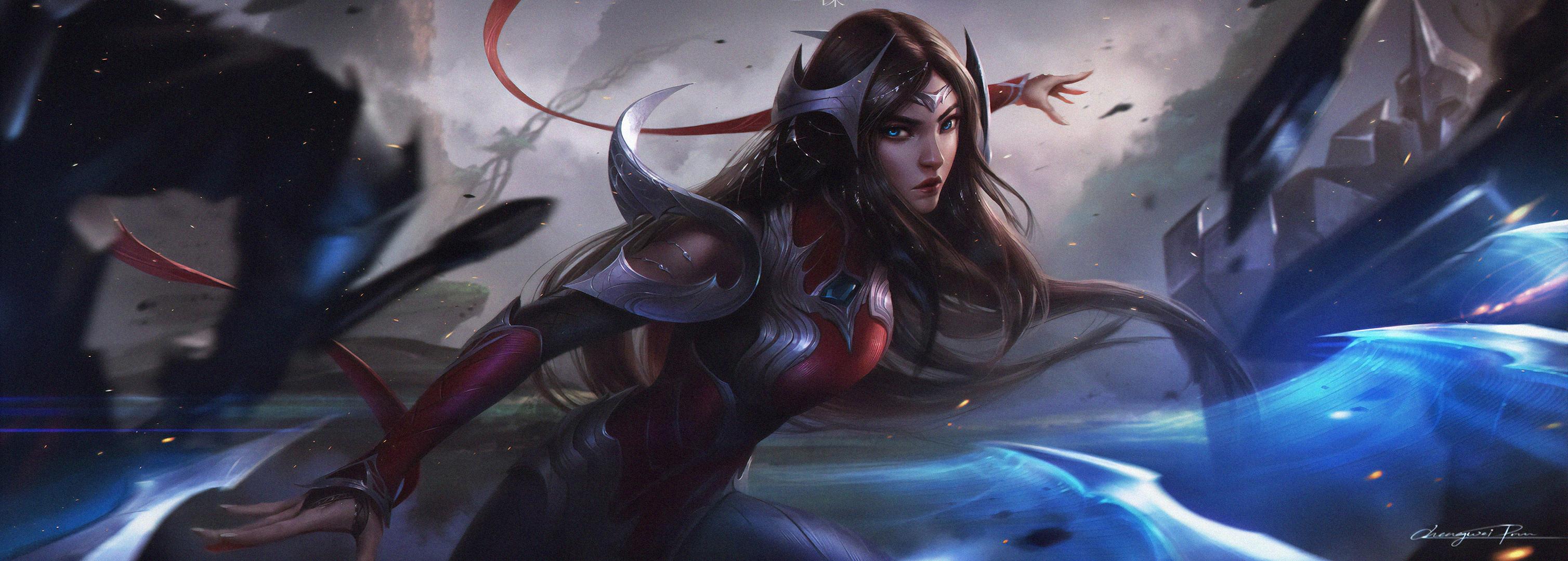 3016x1080 Irelia League Of Legends Art, HD Games, 4k Wallpaper, Image, Background, Photo and Picture