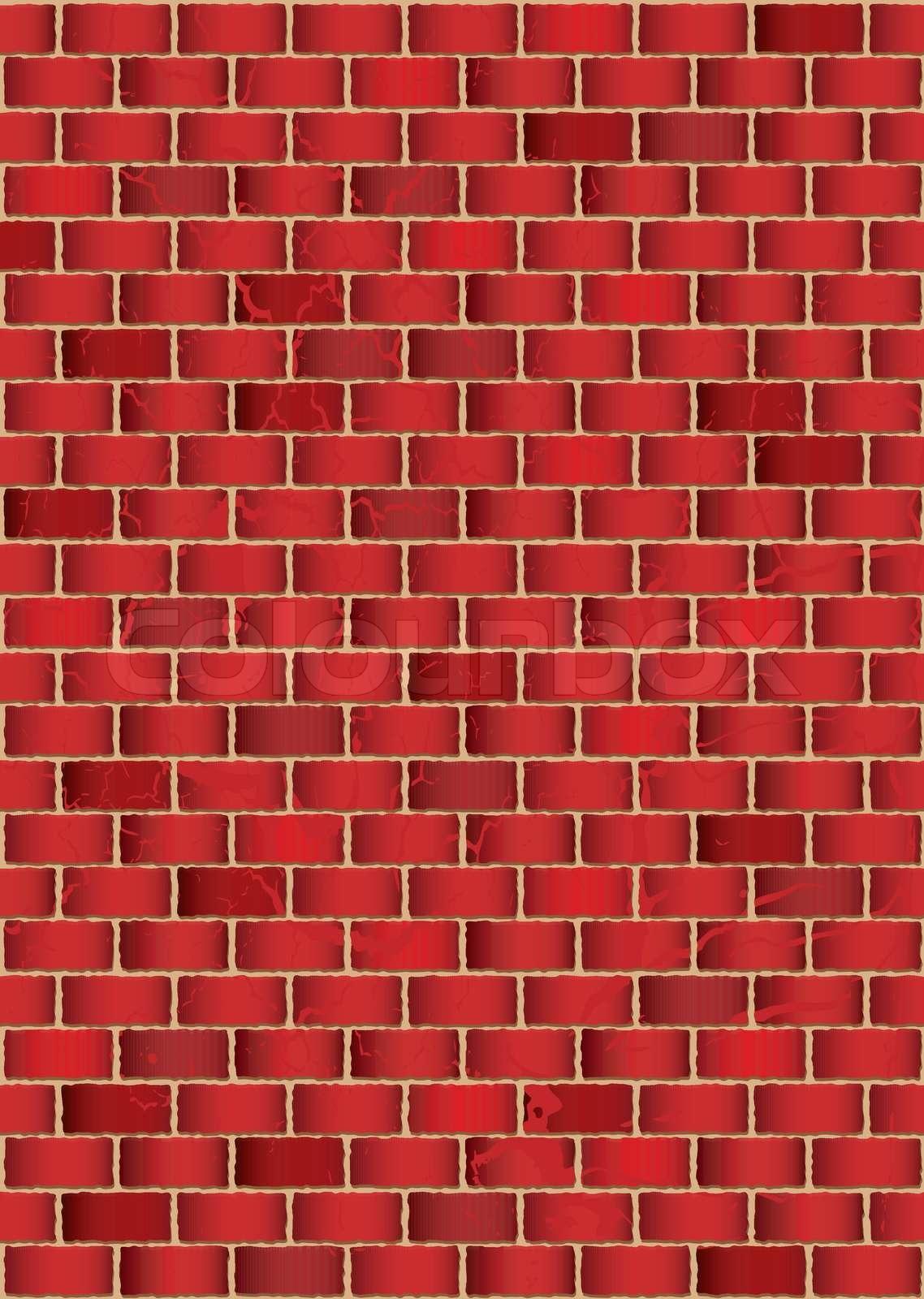 1138x1600 Grunge red brick wall background or wallpaper with shadow effect