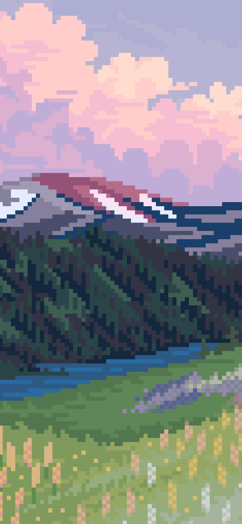 828x1792 Artistic Pixel Art