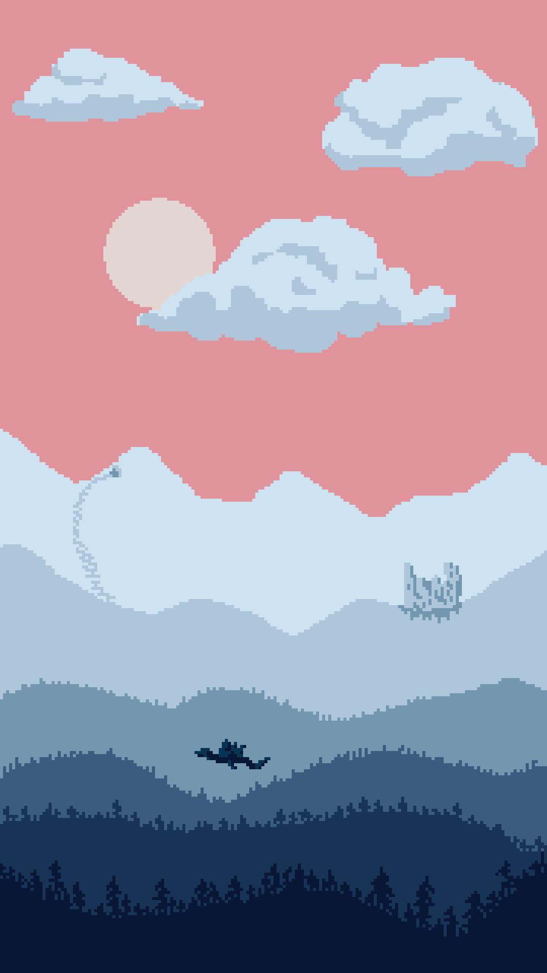 1080x1920 Cute Pixel Art Wallpaper