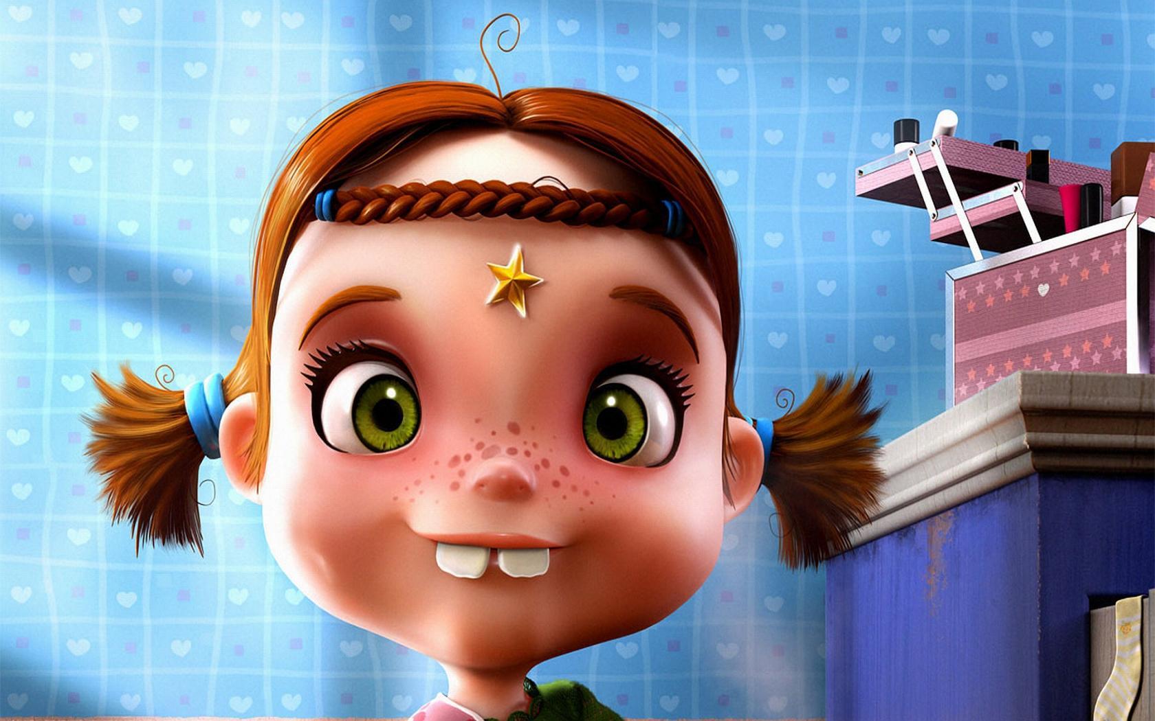 1680x1050 cute cartoon girl HD wallpaper, animated cartoon, cartoon, nose, cheek, illustration