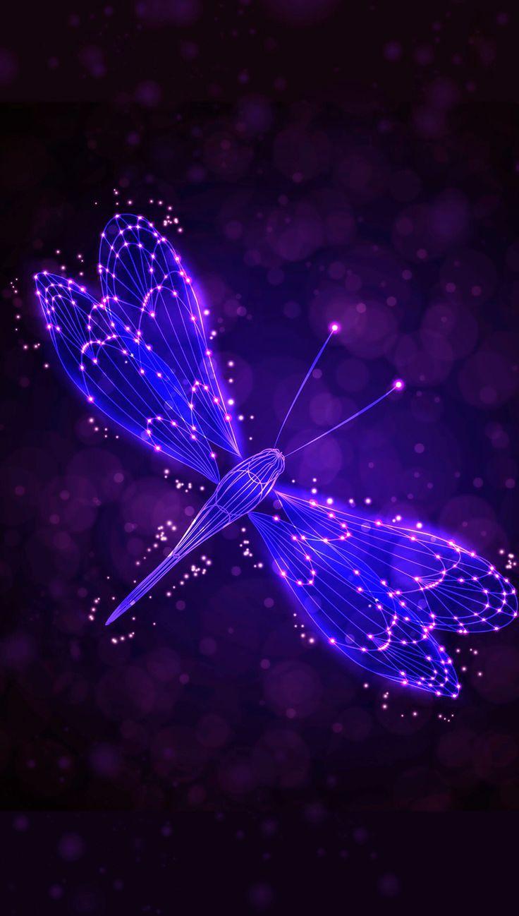 736x1298 Blue Butterfly #illustration #abstract #background #wallpaper. Butterfly wallpaper background, Dragonfly wallpaper, Butterfly wallpaper