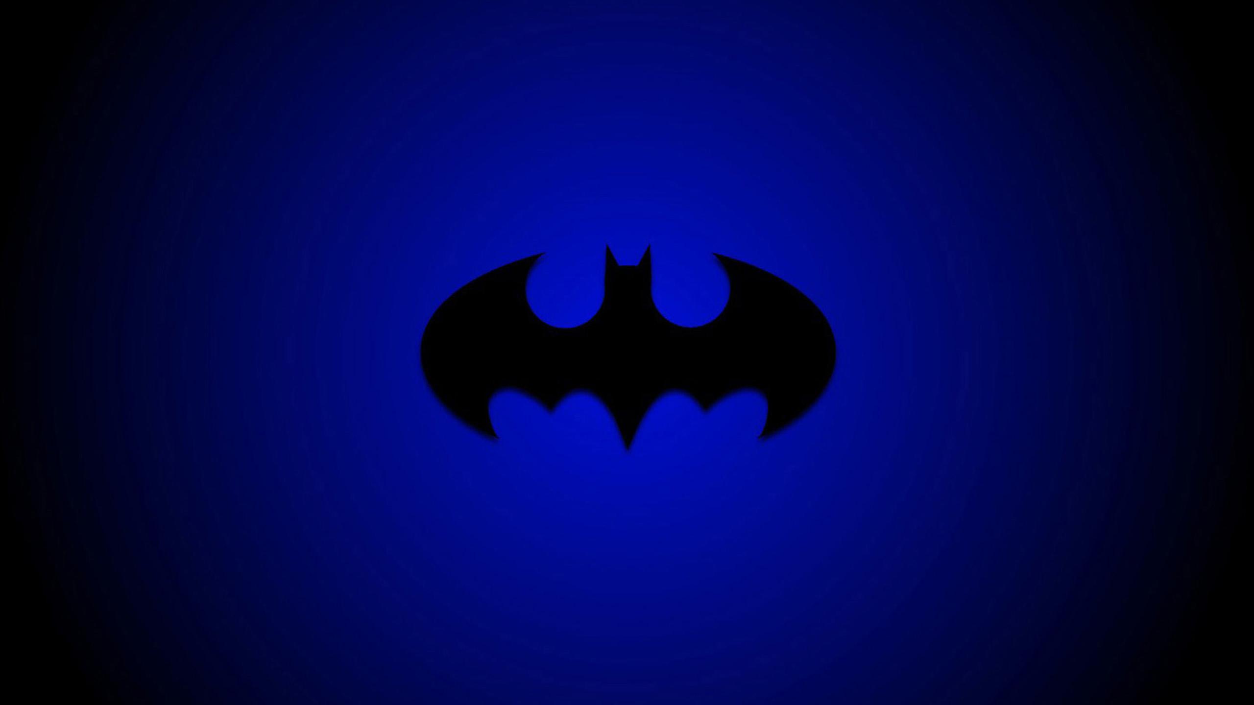 2560x1440 Batman Blue Symbol Wallpaper
