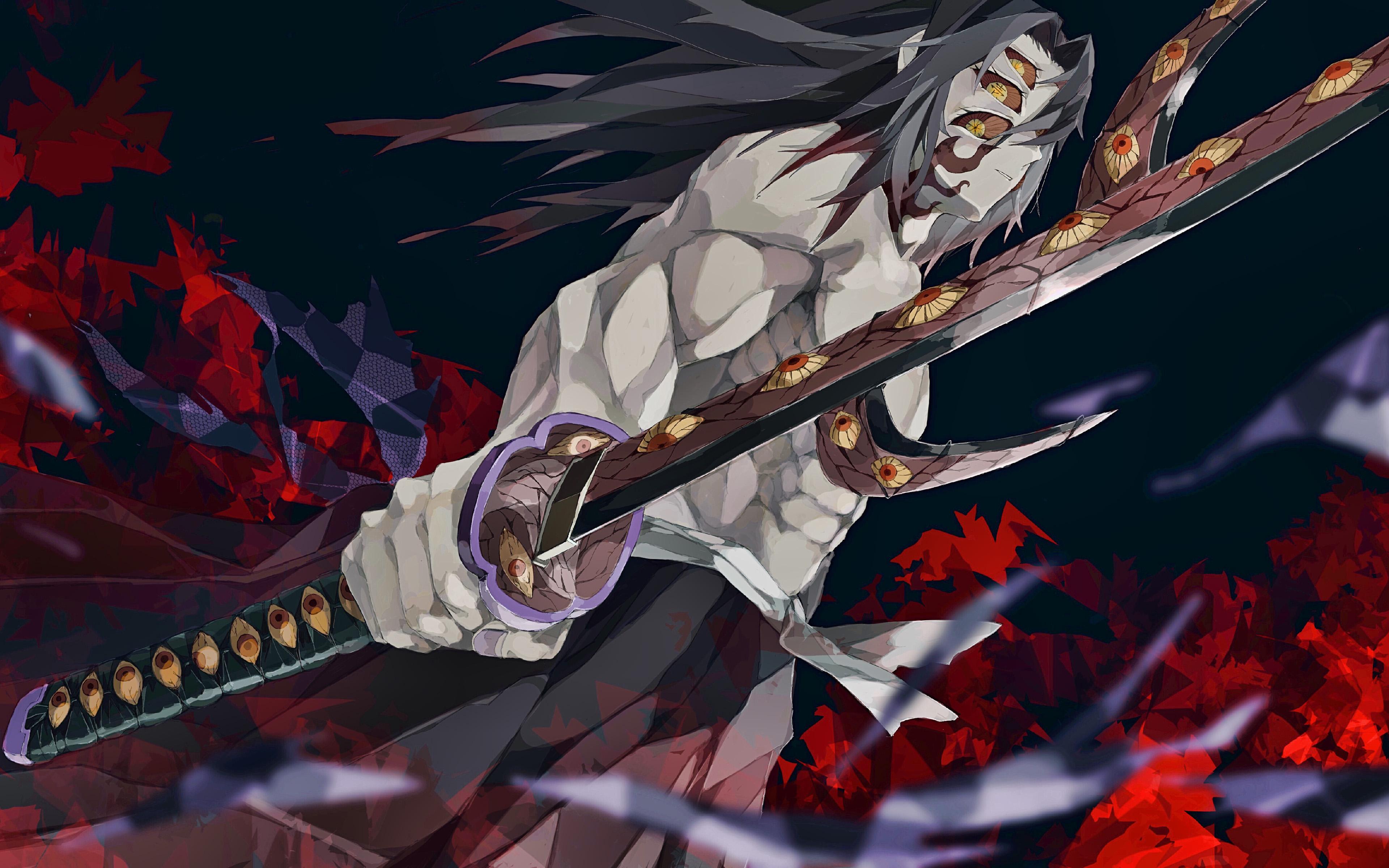 3840x2400 Kokushibou, 4k, Demon Hunter, Antagonist, Kimetsu No No Yaiba 4k