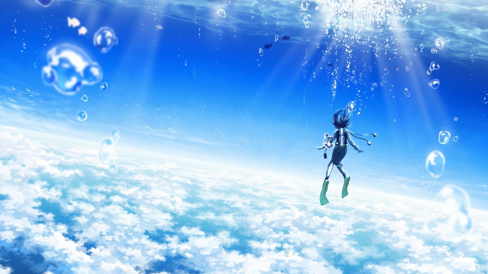 1920x1080 Free download Maouki image 45905 anime scenery blue sky anime scenery [1920x1200] for your Desktop, Mobile & Tablet. Explore Anime Sky Wallpaper. Anime Sky Wallpaper, Sky Wallpaper, Sky Background