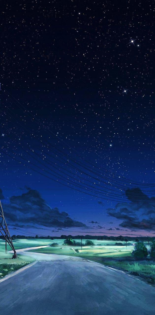 630x1280 Anime sky wallpaper