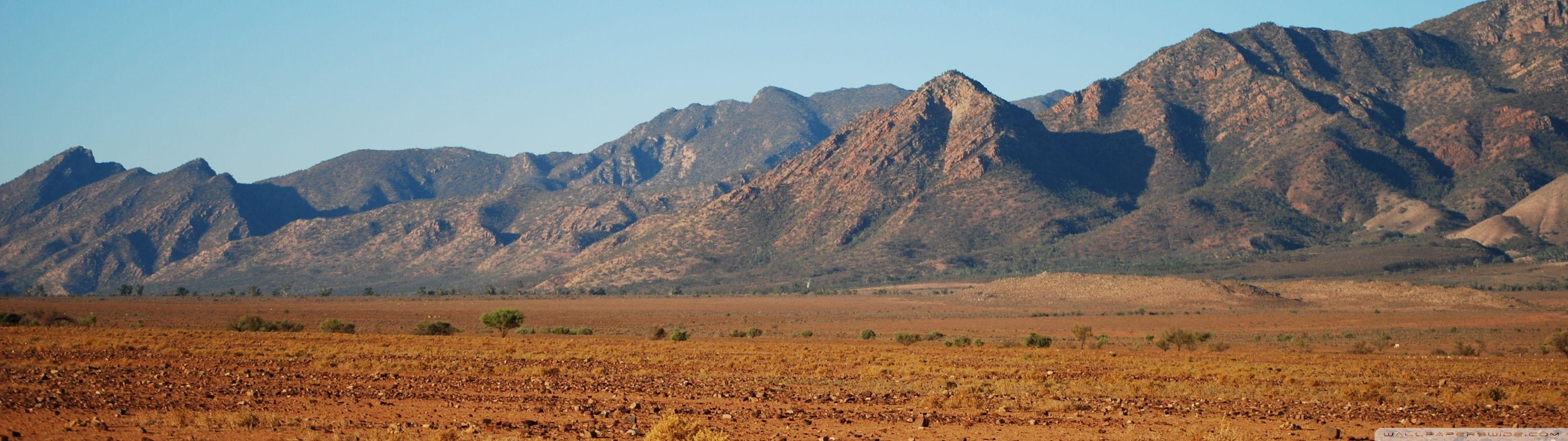 3200x900 Desert Mountains Scenery ❤ 4K HD Desktop Wallpaper for • Dual