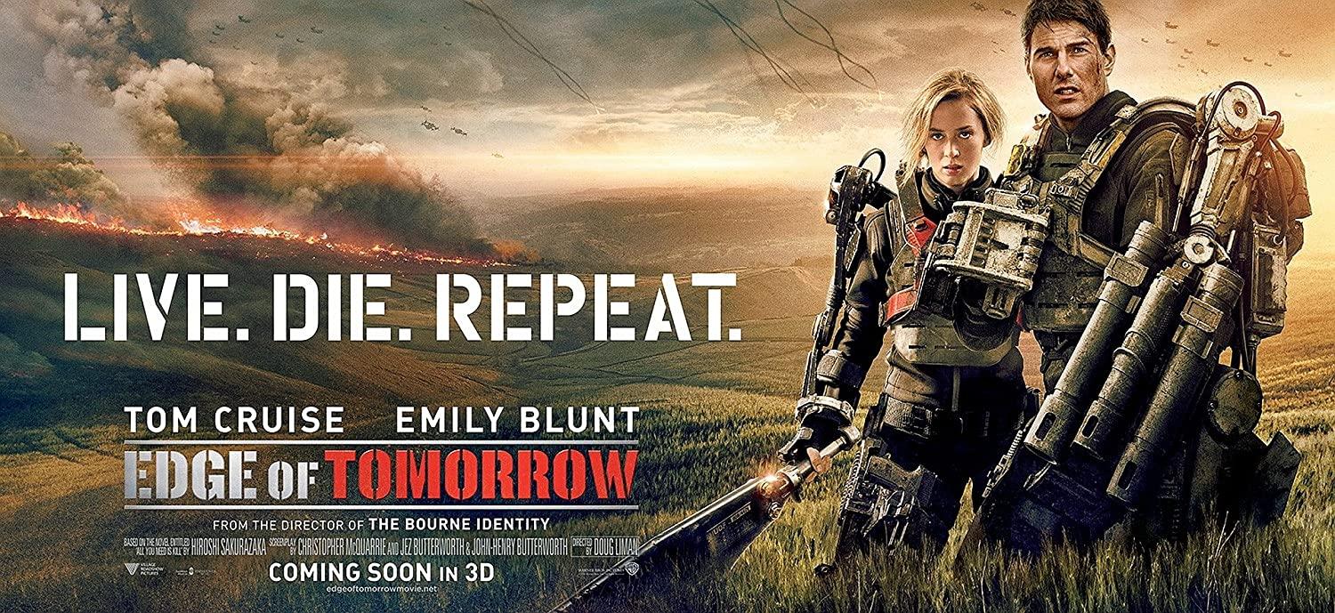 1500x689 Posterhouzz Movie Edge of Tomorrow Tom Cruise Emily Blunt HD Wallpaper Background Fine Art Paper Print Poster_** MOV5580 : Amazon.in: Home & Kitchen