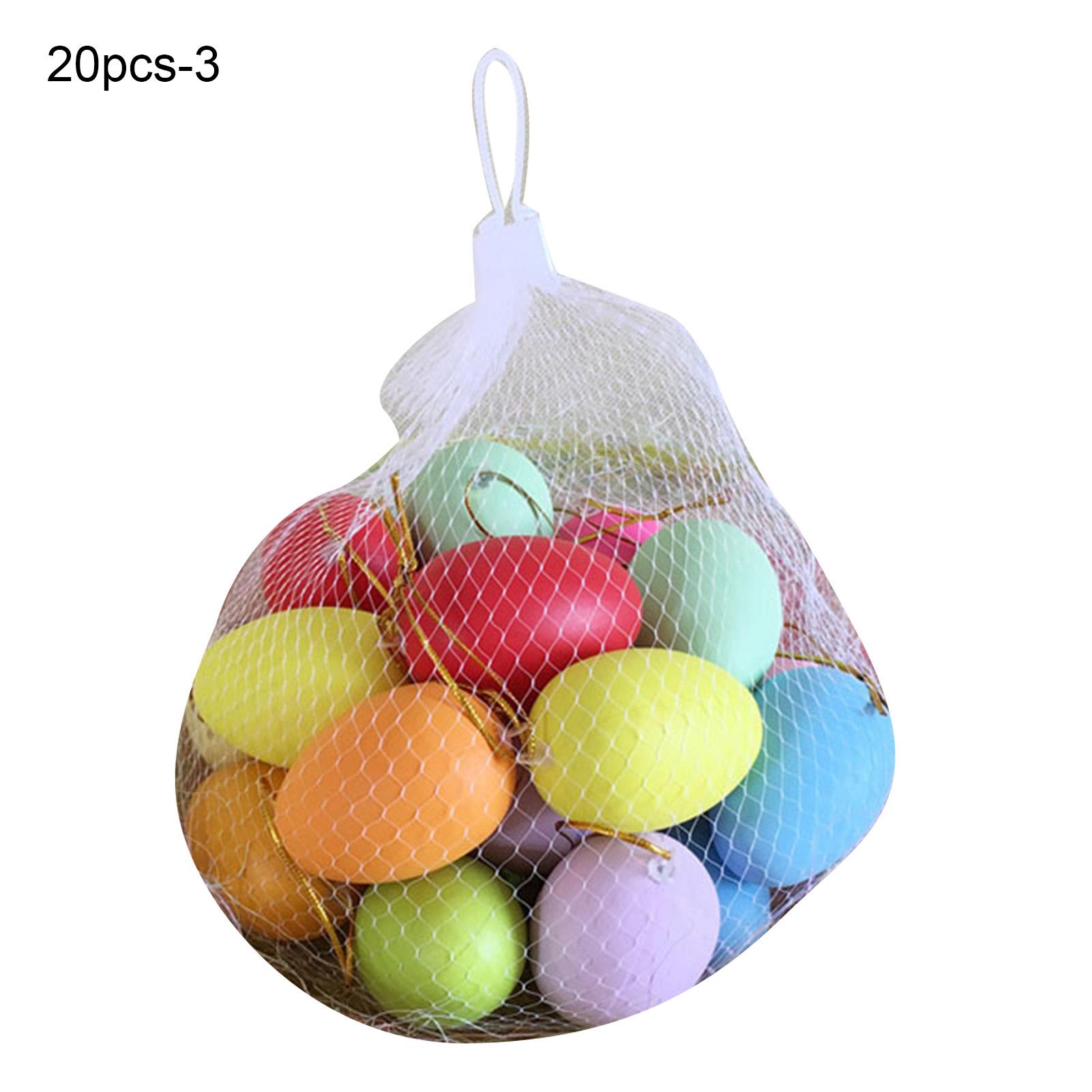 1601x1601 AYYUFE 20Pcs Hanging Decor Solid Color Craft Ornaments Plastic DIY Painting Easter Eggs for Easter Gifts