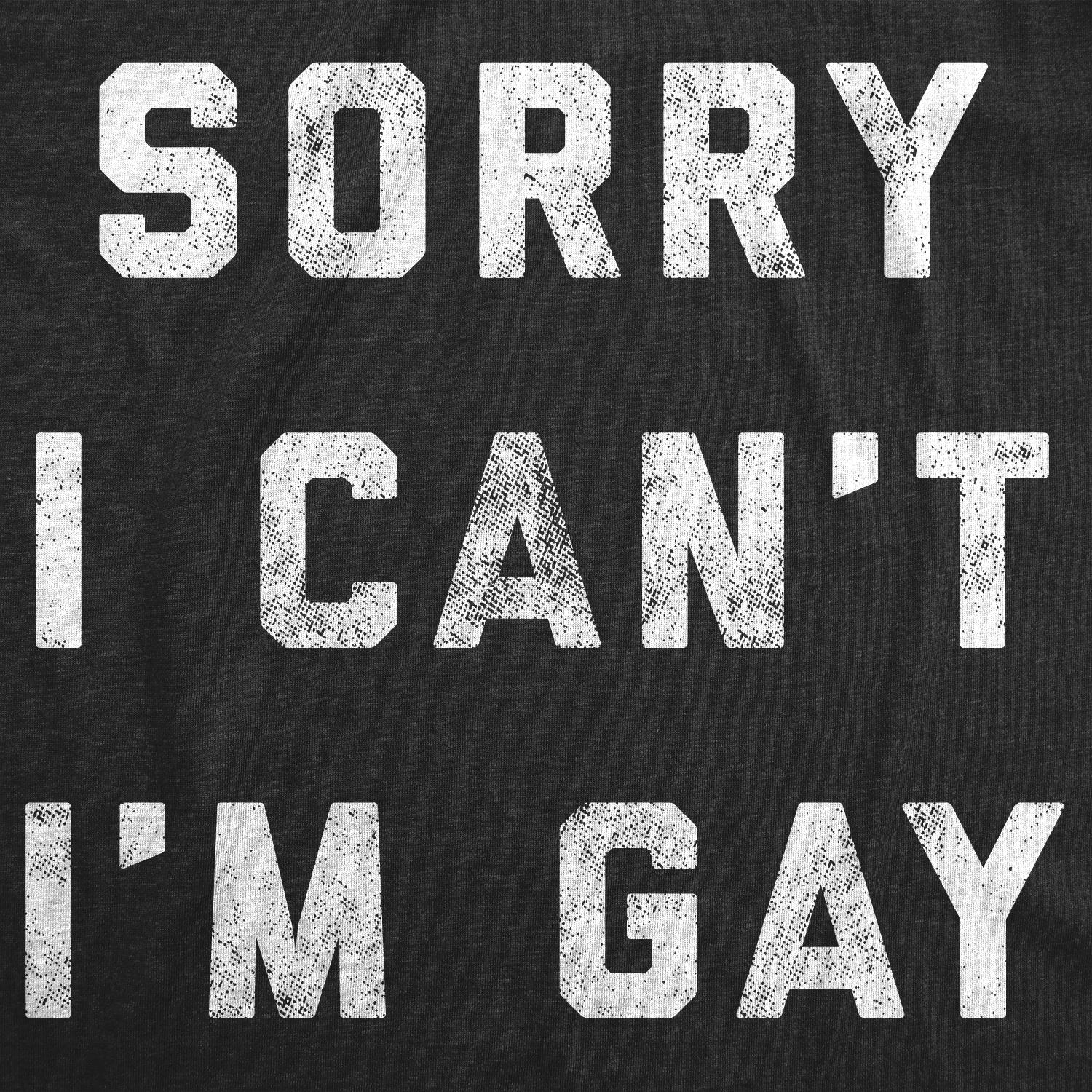 1500x1500 Mens Sorry I Cant Im Gay Tshirt Funny LGBT Pride Tee (Heather Black) Graphic Tees