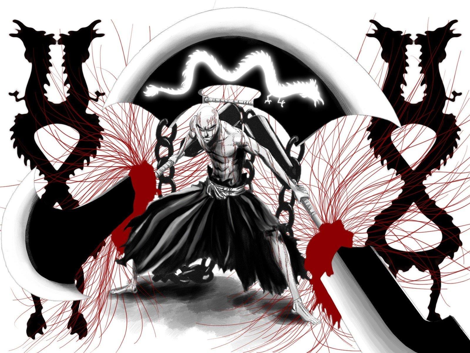 1600x1200 Bleach bankai Ikkaku Madarame wallpaperx1200
