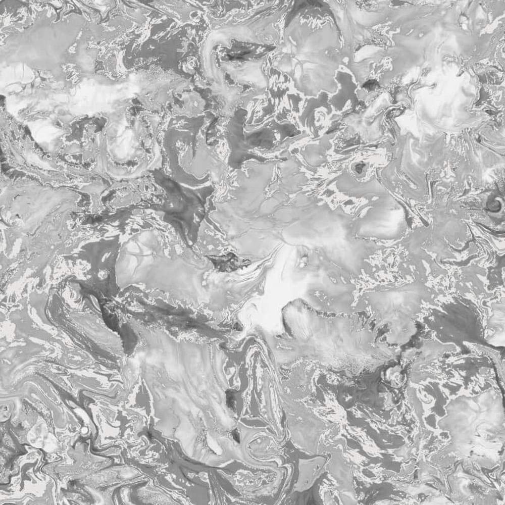 1000x1000 YöL Elixir Liquid Marble Effect Wallpaper Swirls Silver Grey Metallic Shimmer- Buy Online in Guernsey at guernsey.desertcart.com. ProductId : 173578411