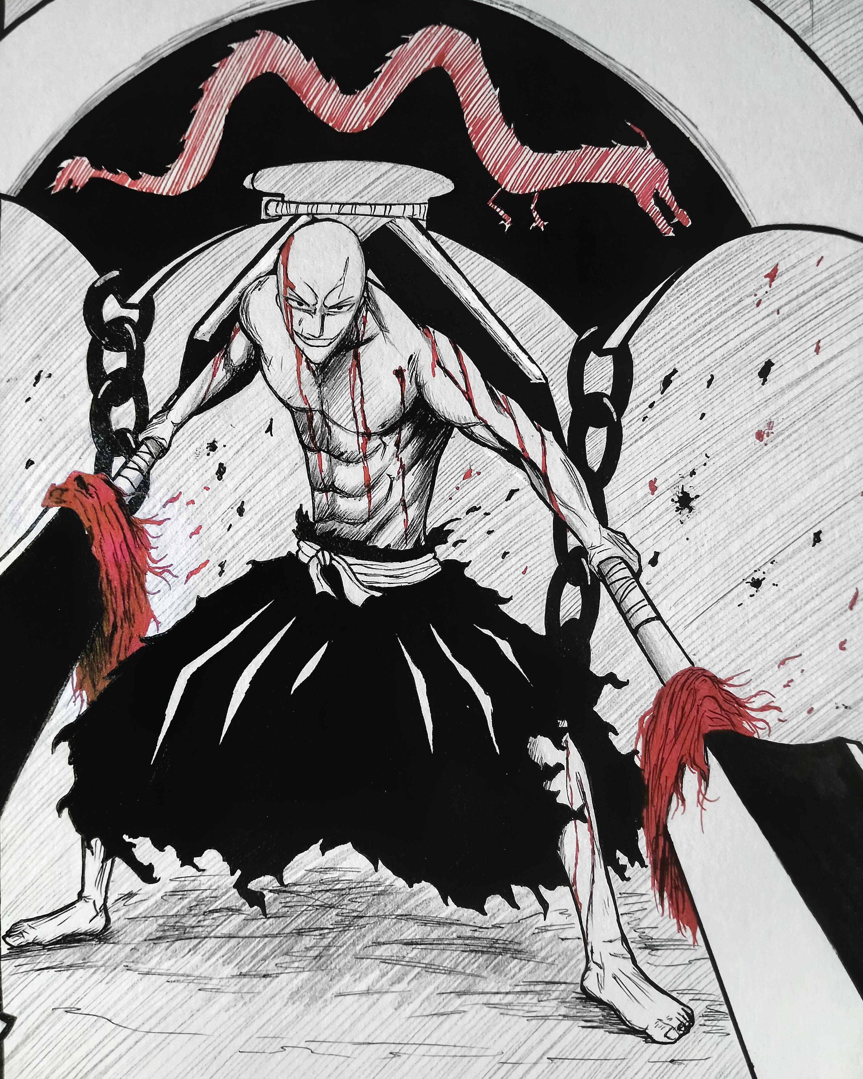 2986x3731 My Fanart of Madarame Ikkaku